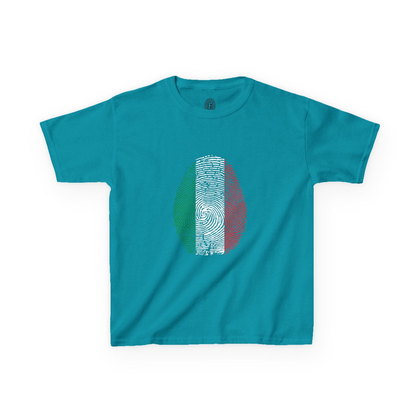 ITALY Fingerprint flag Soccer World Cup Fan T-Shirt (KIDS - UNISEX)