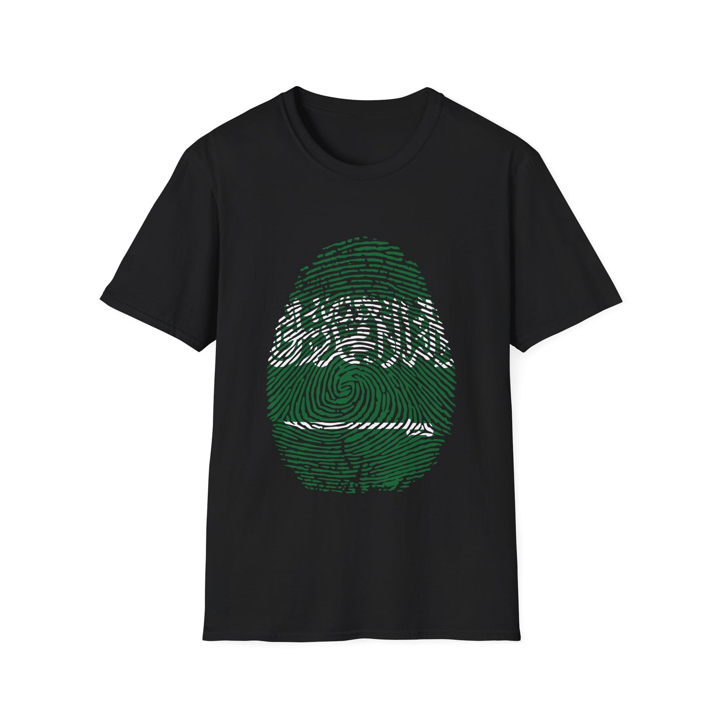 SAUDI ARABIA Fingerprint flag Soccer World Cup Fan T-Shirt (WOMEN)