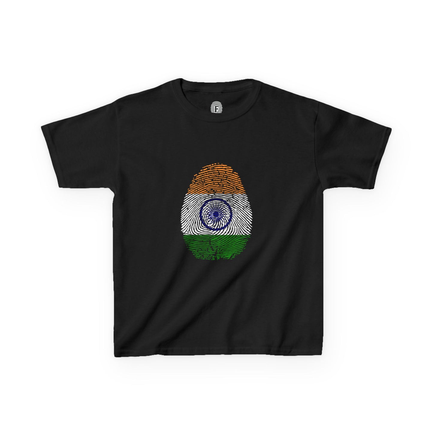 INDIA Fingerprint flag Soccer World Cup Fan T-Shirt (KIDS - UNISEX)