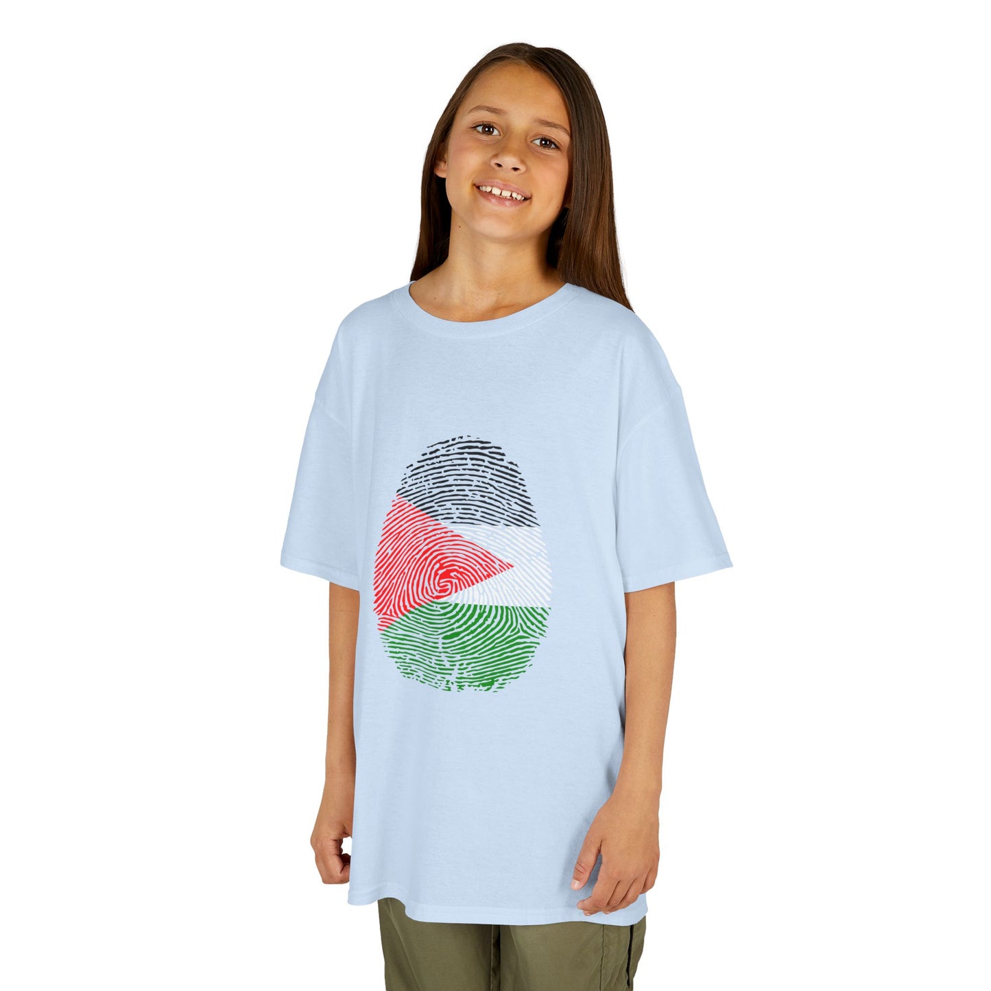 PALESTINE Fingerprint flag Soccer World Cup Fan T-Shirt (KIDS - UNISEX)