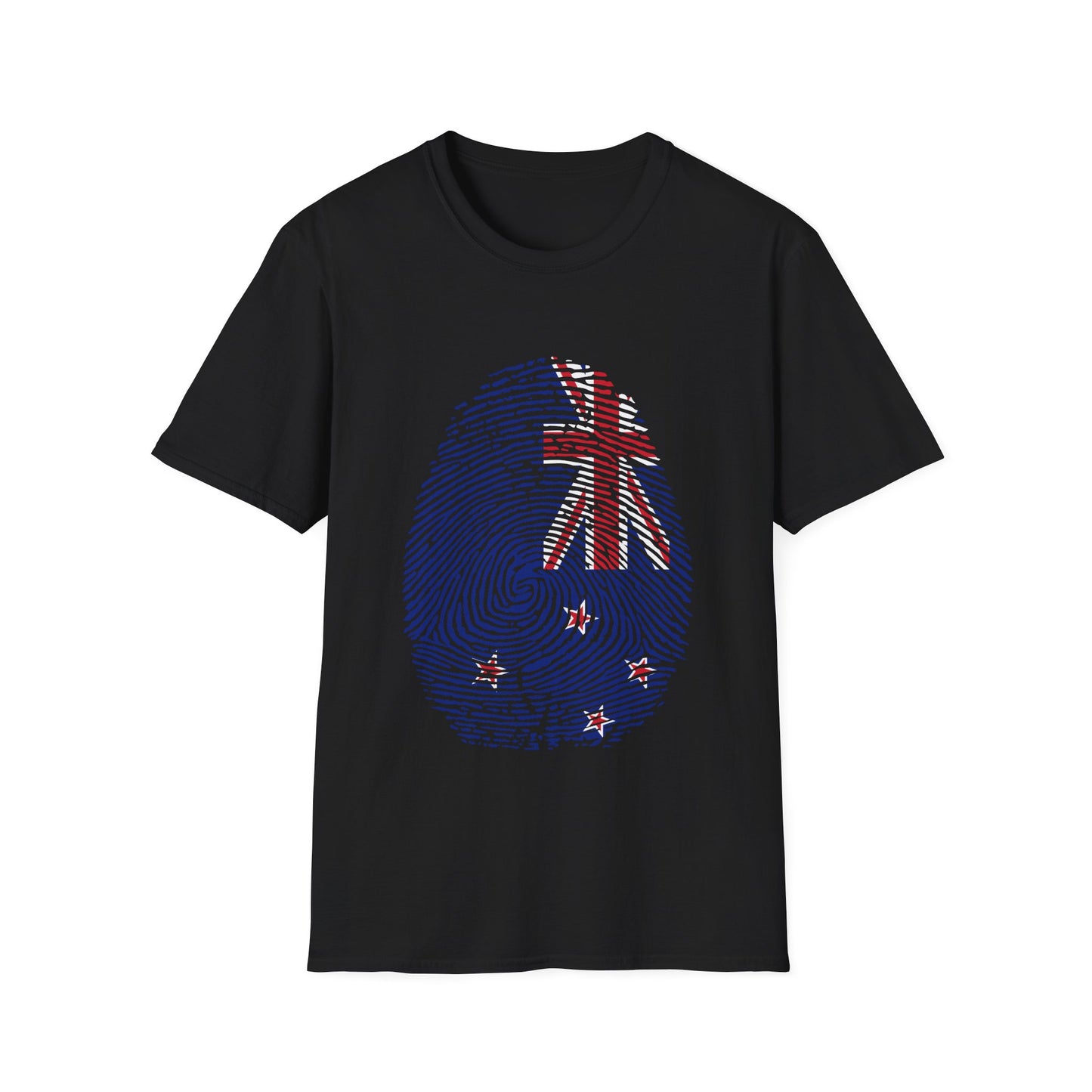 NEW ZEALAND Fingerprint flag Soccer World Cup Fan T-Shirt (WOMEN)