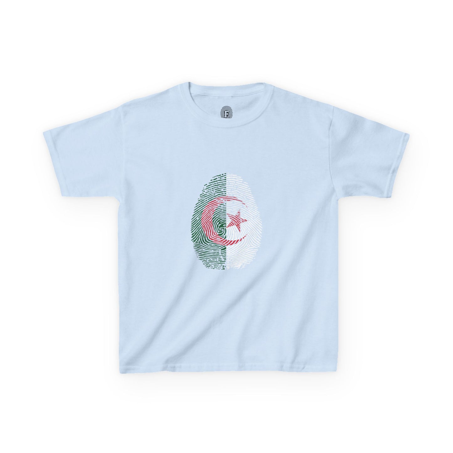 ALGERIA Fingerprint flag Soccer World Cup Fan T-Shirt (KIDS - UNISEX)