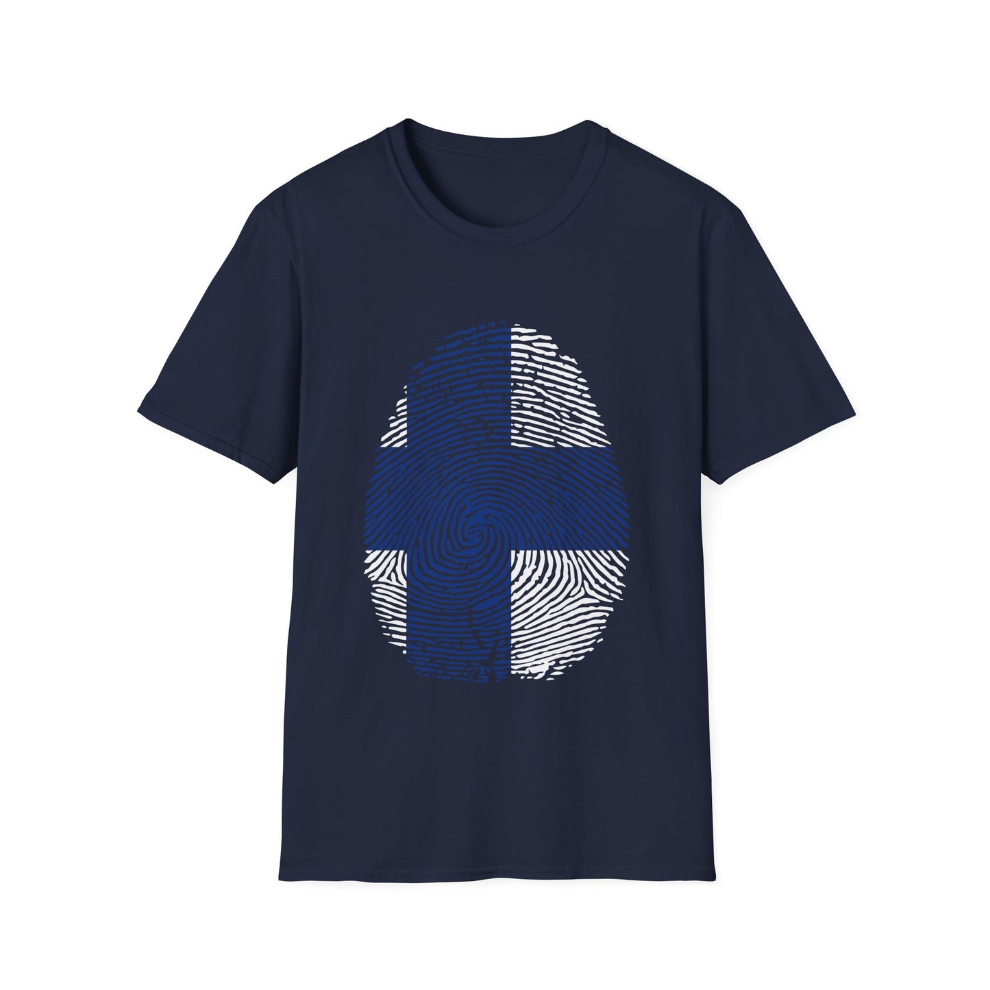 FINLAND Fingerprint flag Soccer World Cup Fan T-Shirt (WOMEN)
