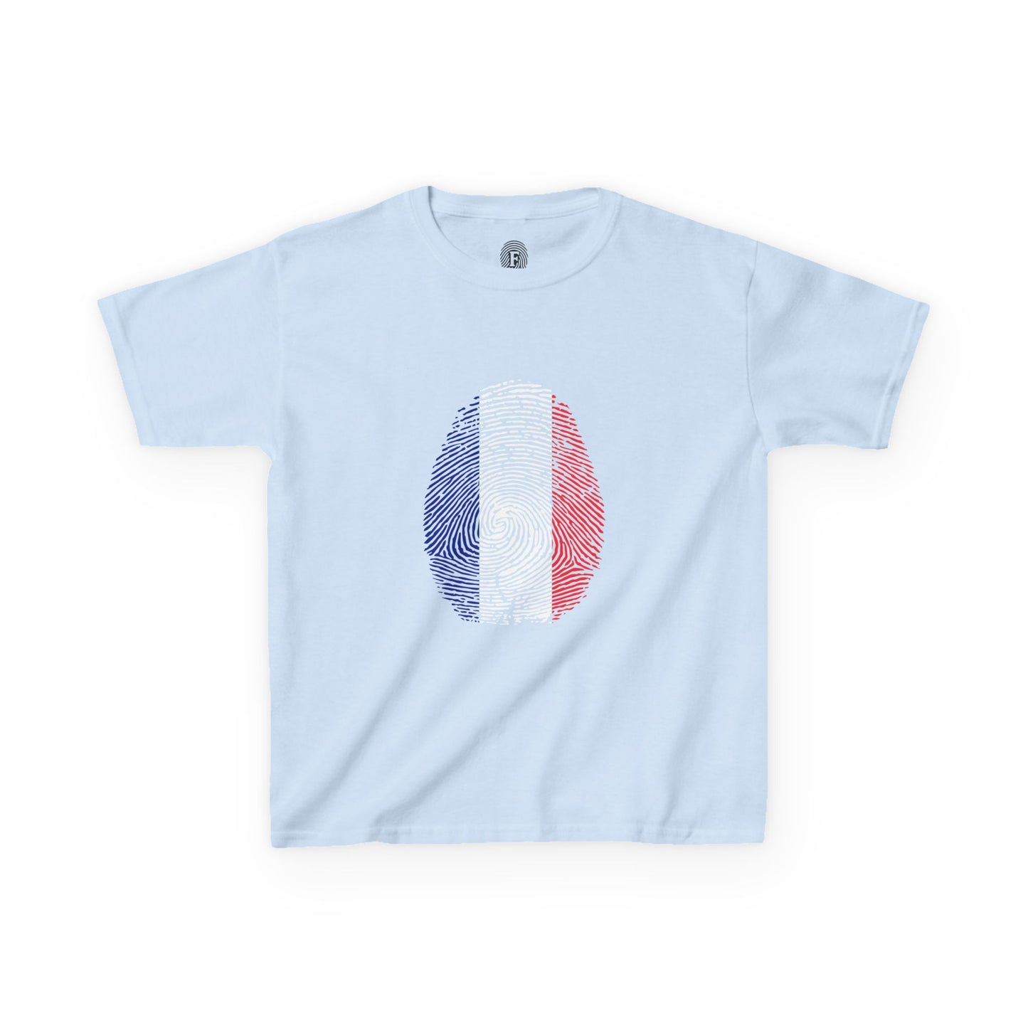 FRANCE Fingerprint flag Soccer World Cup Fan T-Shirt (KIDS - UNISEX)