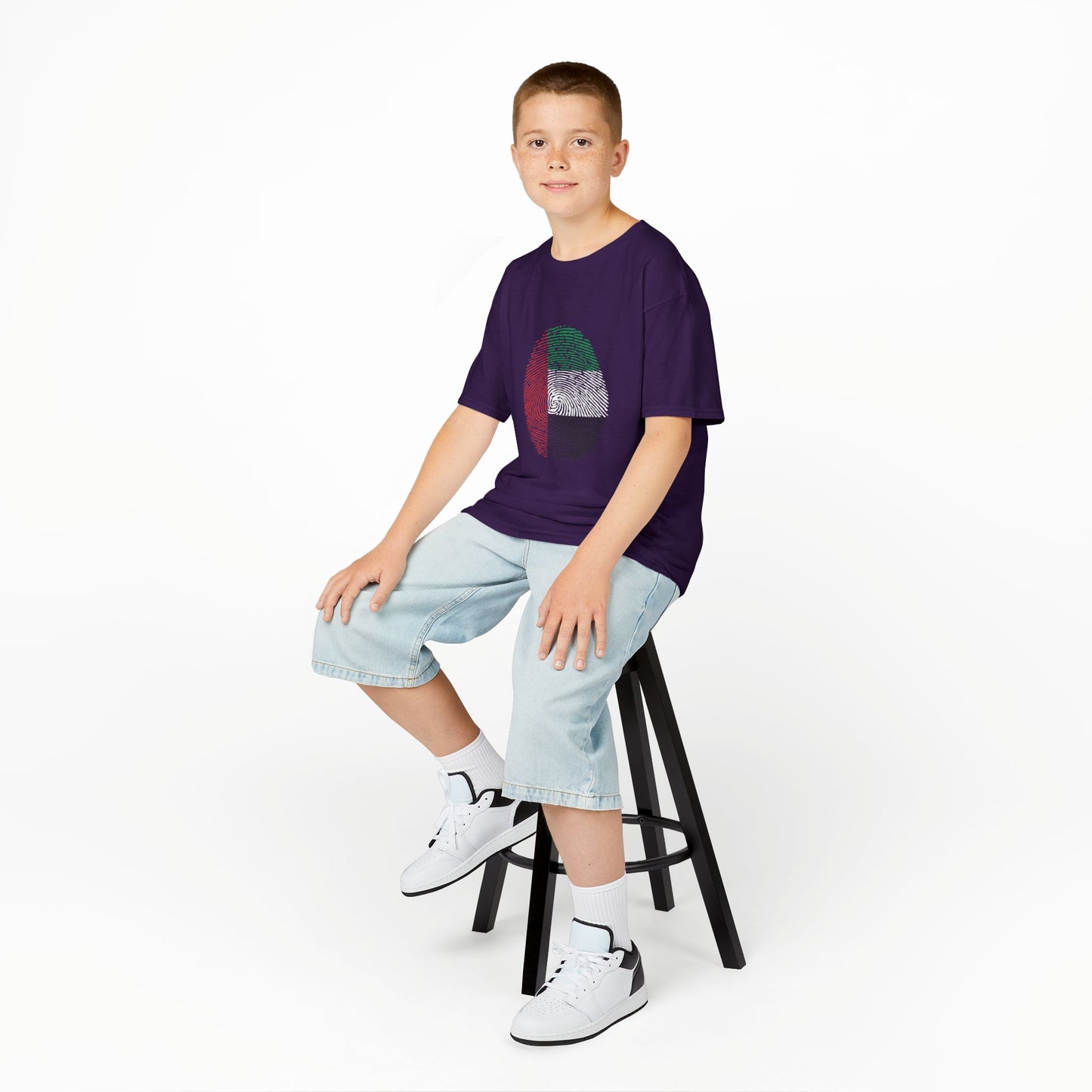 UAE Fingerprint flag Soccer World Cup Fan T-Shirt (KIDS - UNISEX)