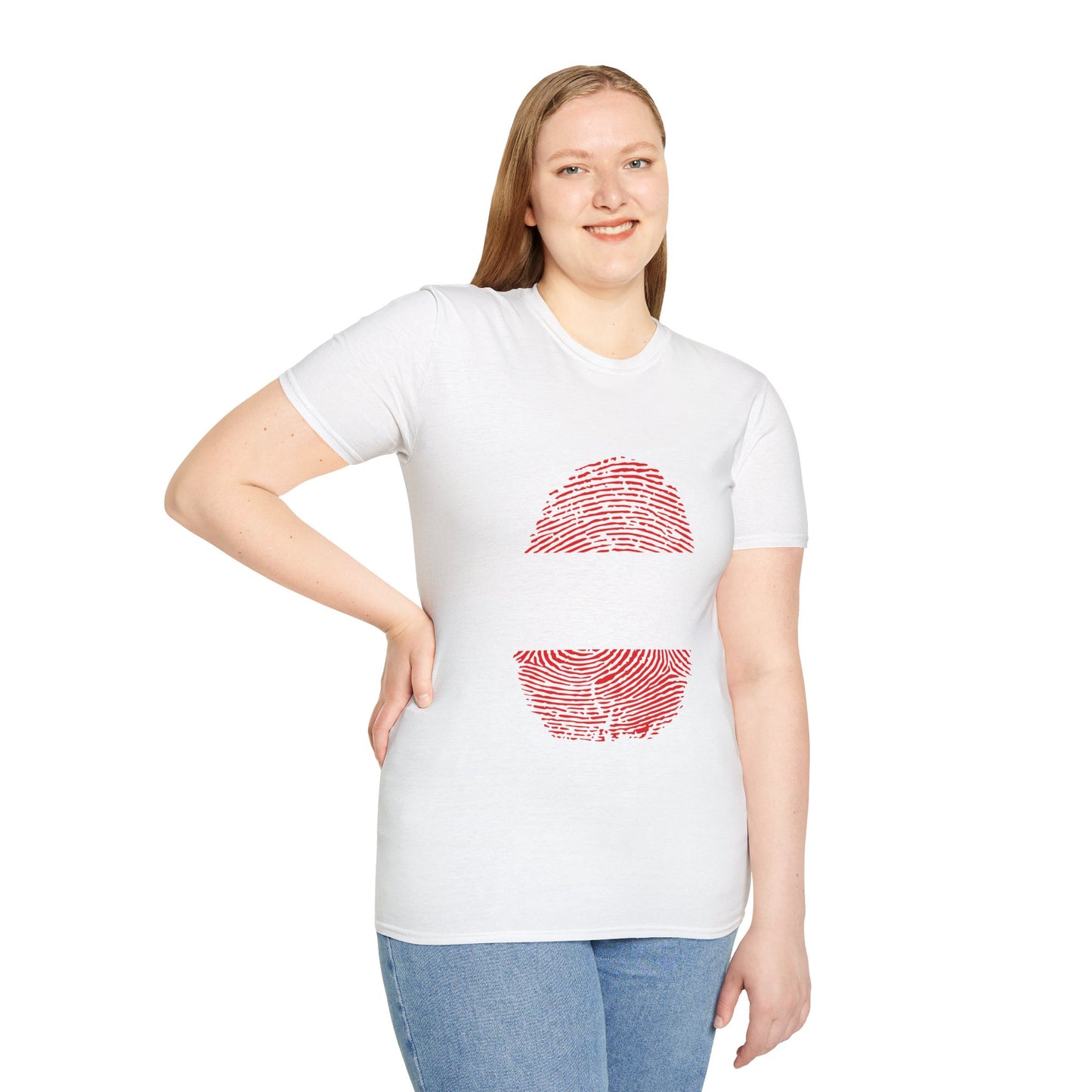 AUSTRIA Fingerprint flag Soccer World Cup Fan T-Shirt (WOMEN)