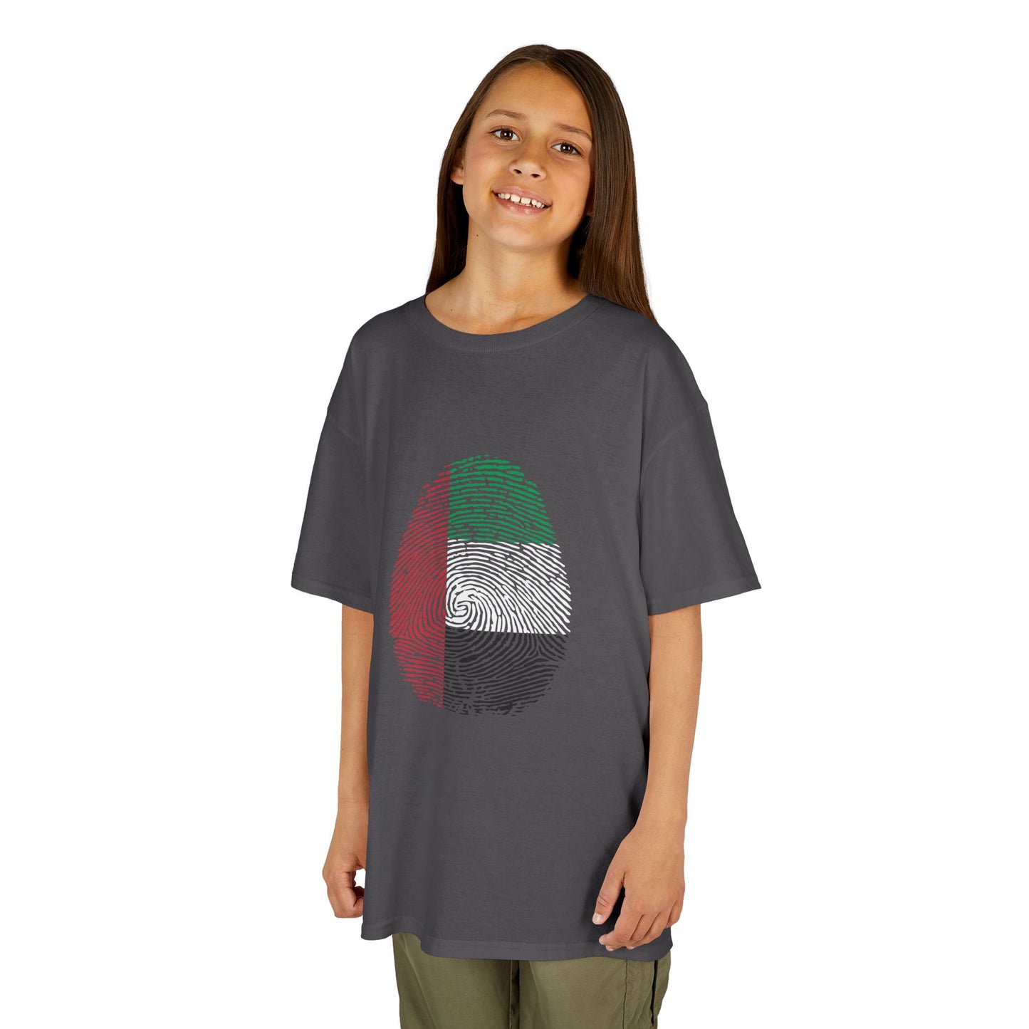 UAE Fingerprint flag Soccer World Cup Fan T-Shirt (KIDS - UNISEX)
