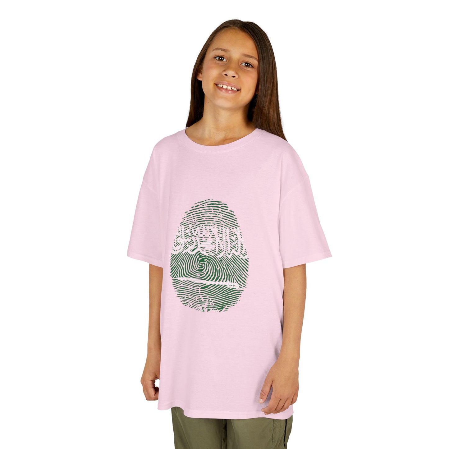 SAUDI ARABIA Fingerprint flag Soccer World Cup Fan T-Shirt (KIDS - UNISEX)