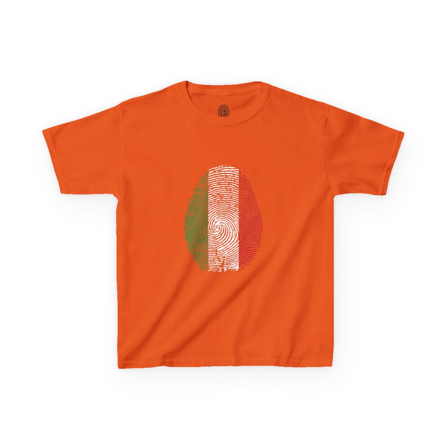 ITALY Fingerprint flag Soccer World Cup Fan T-Shirt (KIDS - UNISEX)
