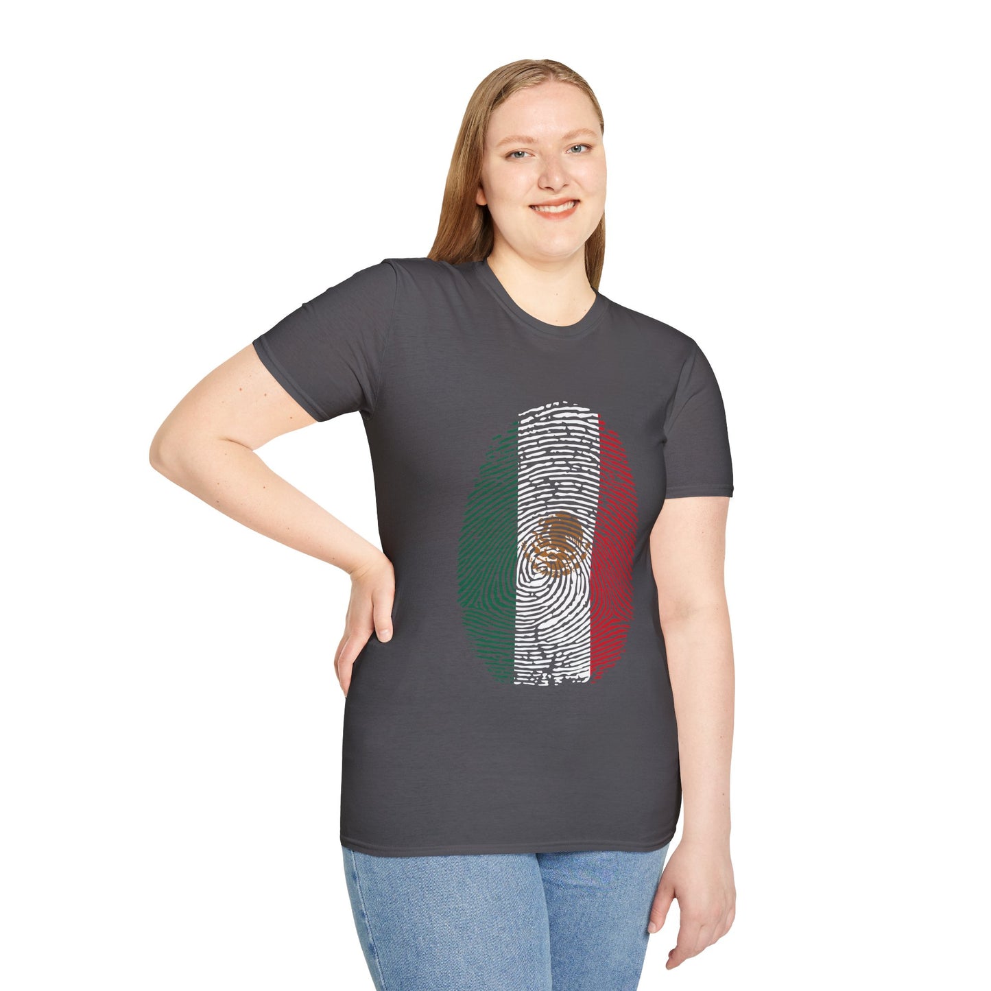 MEXICO Fingerprint flag Soccer World Cup Fan T-Shirt (WOMEN)
