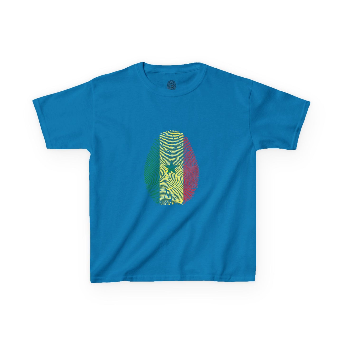 SENEGAL Fingerprint flag Soccer World Cup Fan T-Shirt (KIDS - UNISEX)