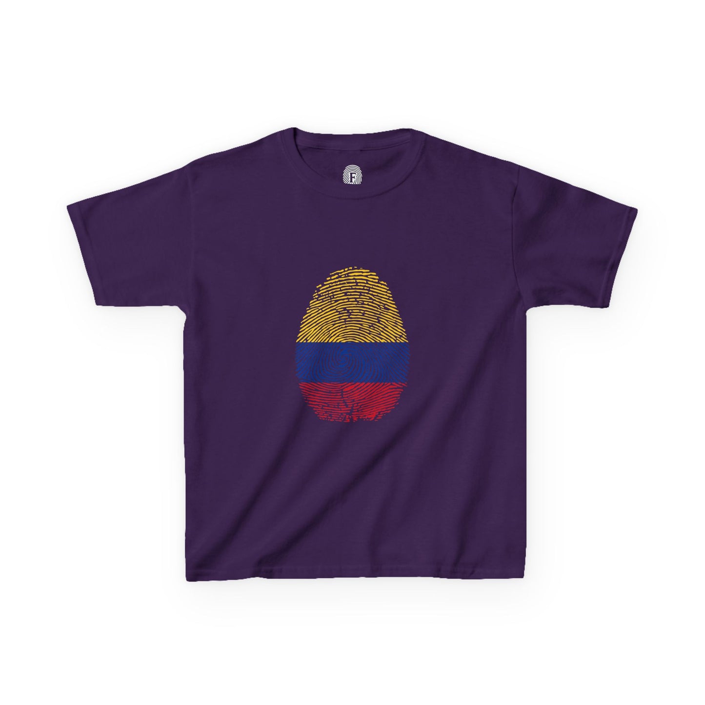 COLOMBIA Fingerprint flag Soccer World Cup Fan T-Shirt (KIDS - UNISEX)