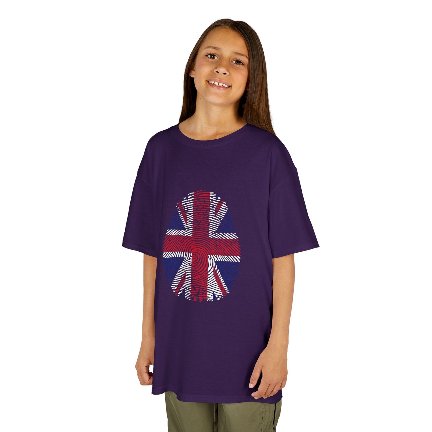 UK Fingerprint flag Soccer World Cup Fan T-Shirt (KIDS - UNISEX)