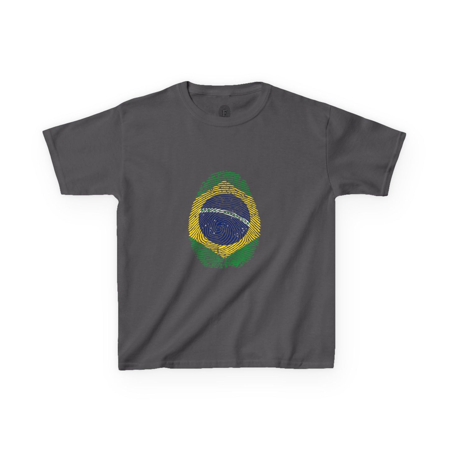BRAZIL Fingerprint flag Soccer World Cup Fan T-Shirt (KIDS - UNISEX)
