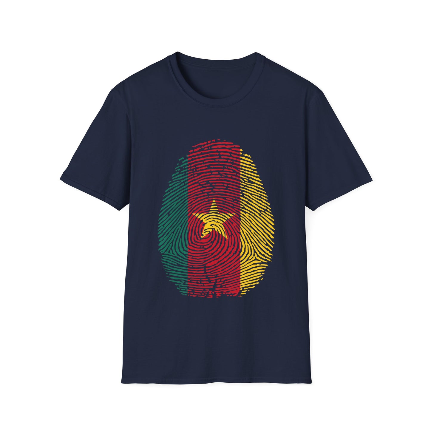 CAMEROON Fingerprint flag Soccer World Cup Fan T-Shirt (WOMEN)