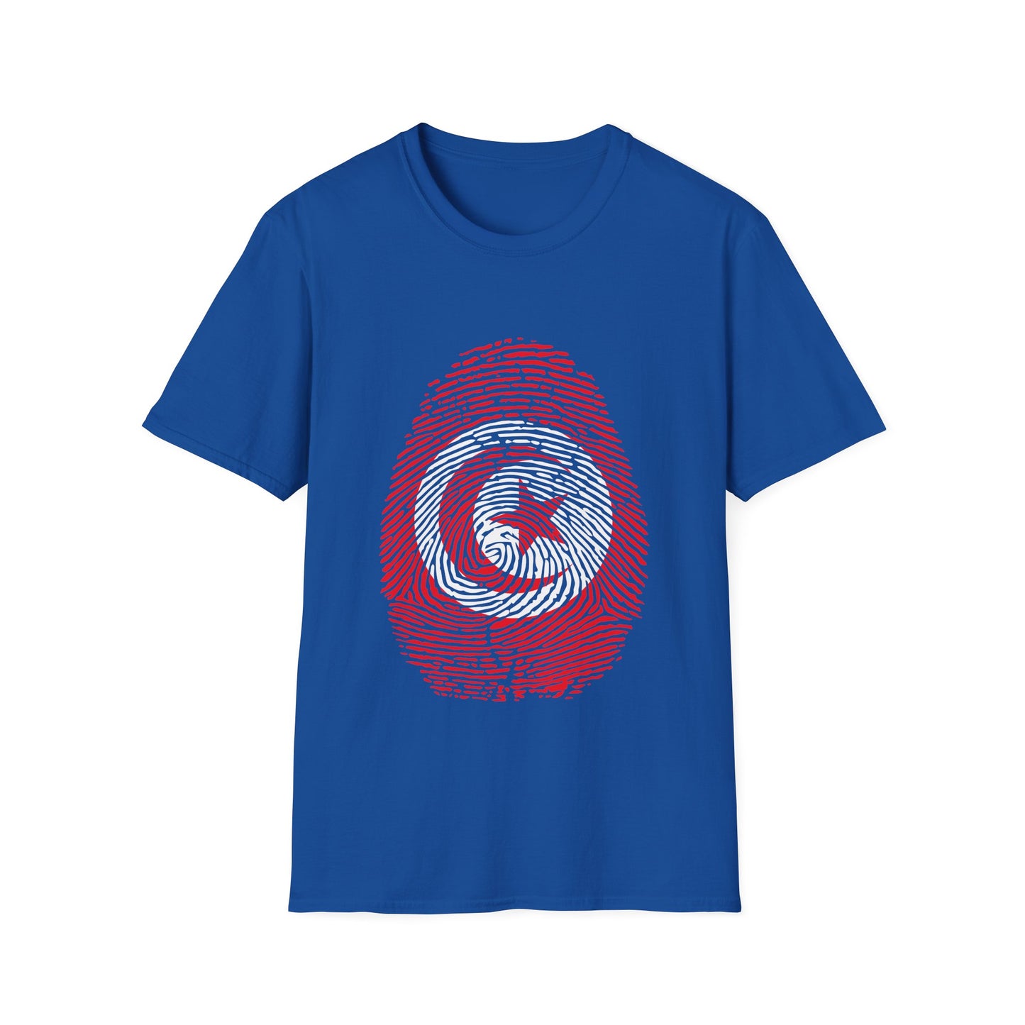 TUNISIA Fingerprint flag Soccer World Cup Fan T-Shirt (WOMEN)