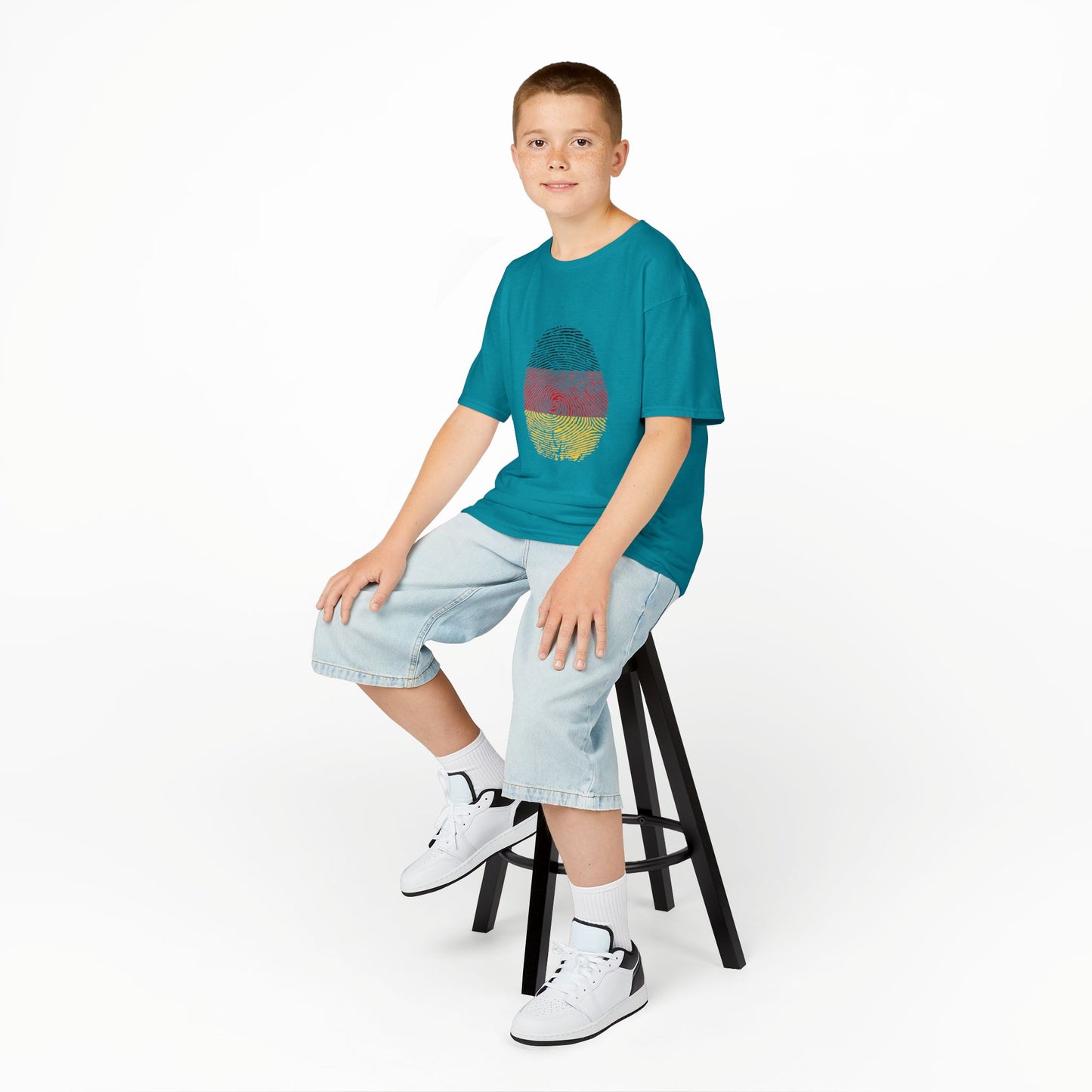 GERMANY Fingerprint flag Soccer World Cup Fan T-Shirt (KIDS - UNISEX)