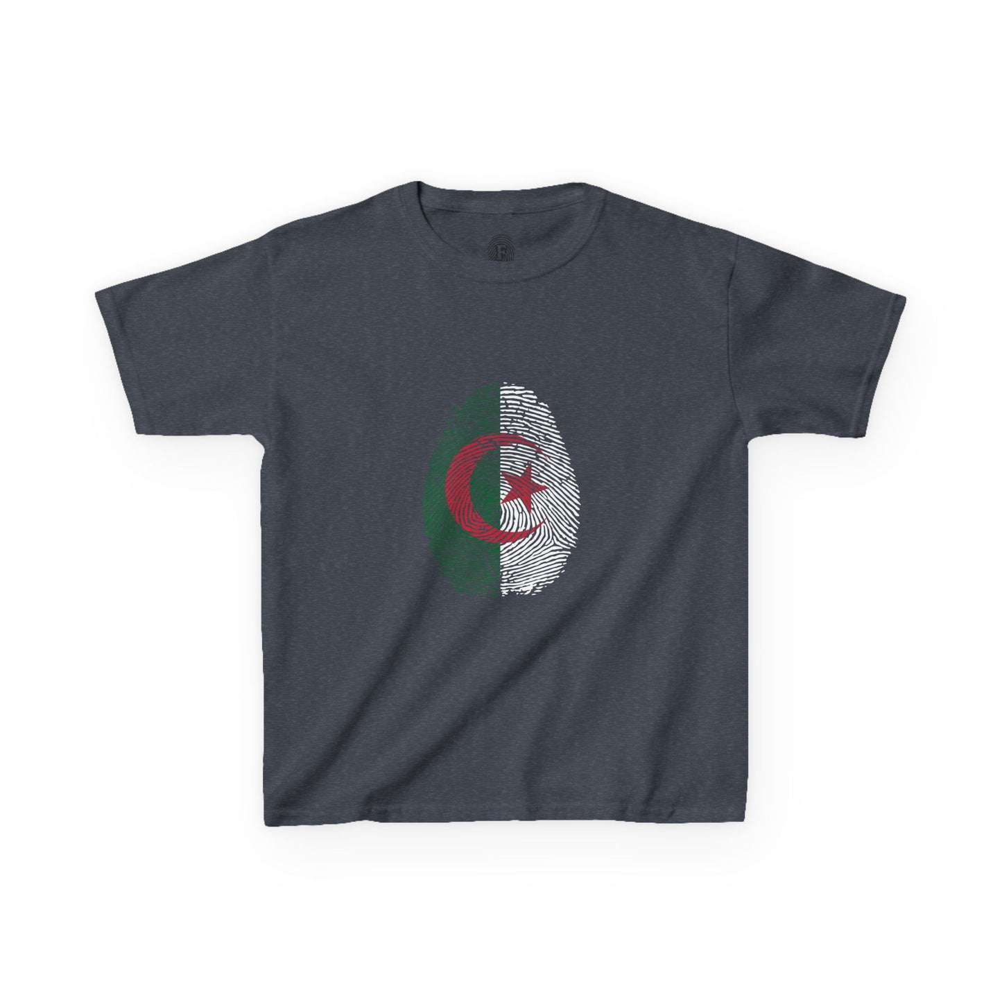ALGERIA Fingerprint flag Soccer World Cup Fan T-Shirt (KIDS - UNISEX)