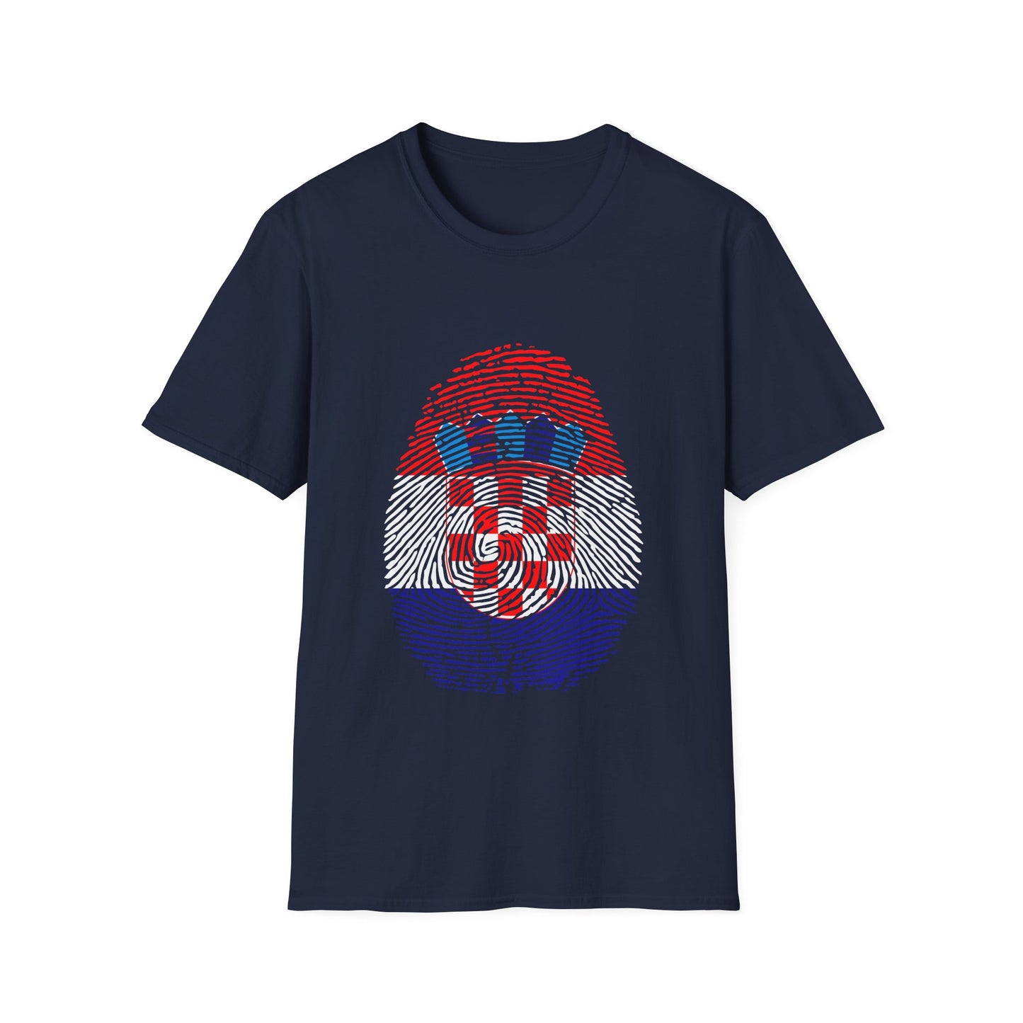 CROATIA Fingerprint flag Soccer World Cup Fan T-Shirt (WOMEN)