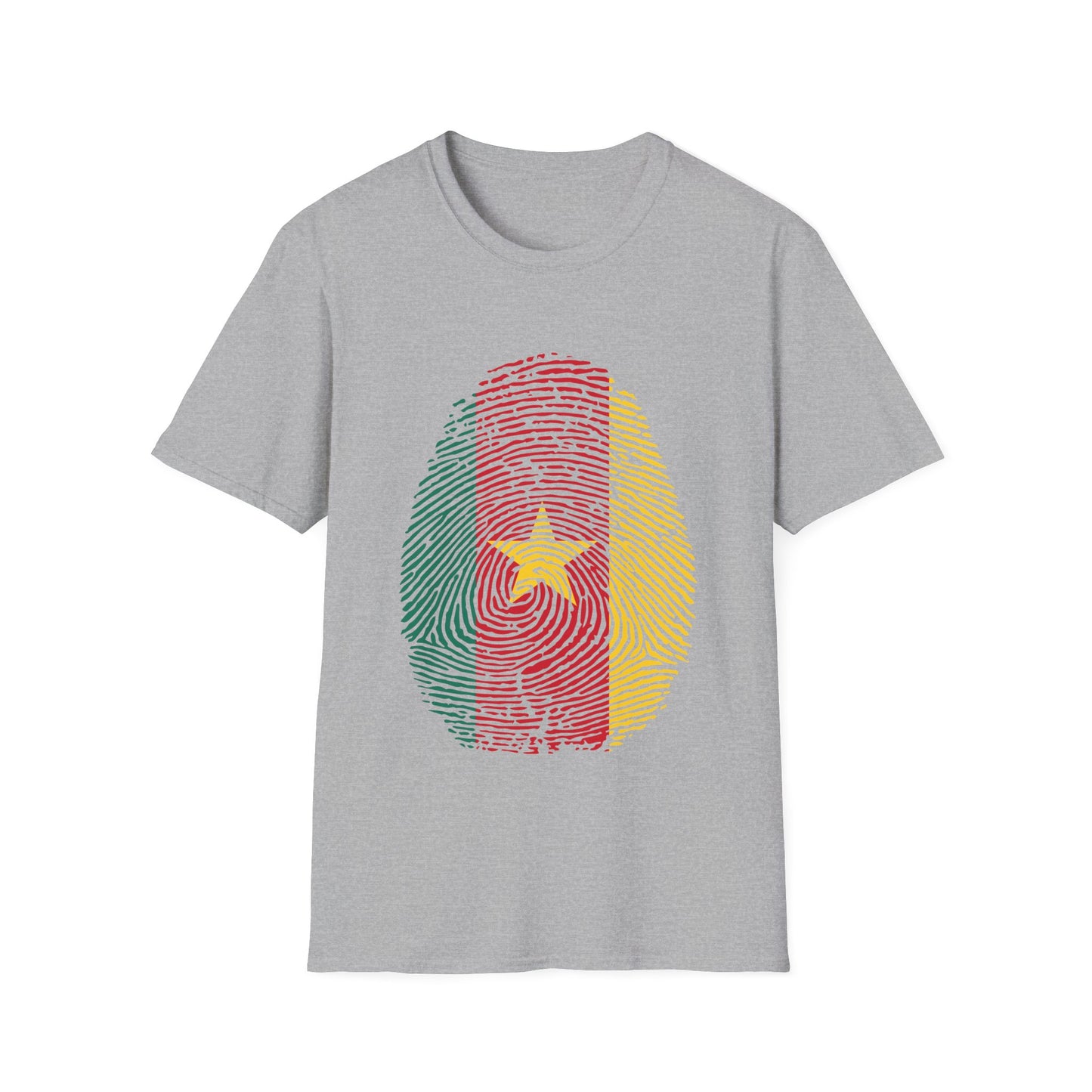 CAMEROON Fingerprint flag Soccer World Cup Fan T-Shirt (WOMEN)