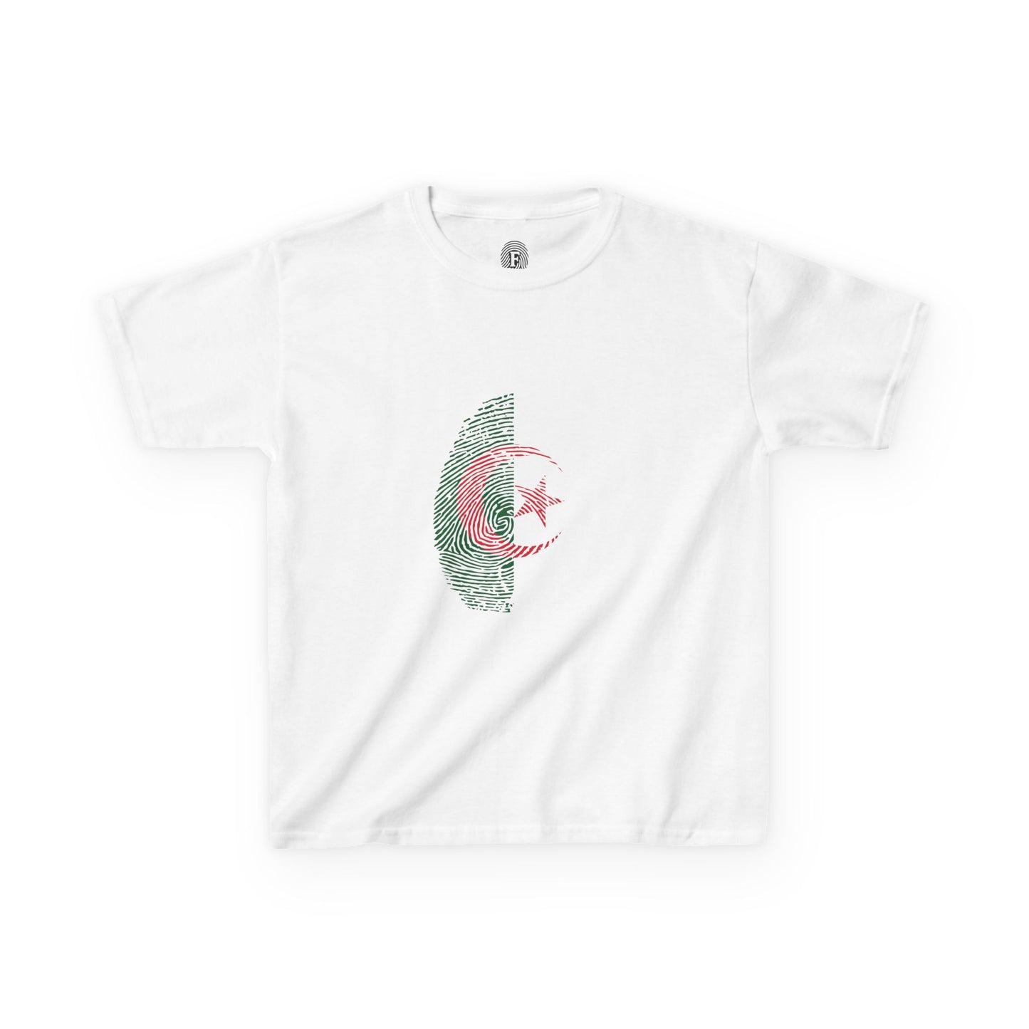ALGERIA Fingerprint flag Soccer World Cup Fan T-Shirt (KIDS - UNISEX)
