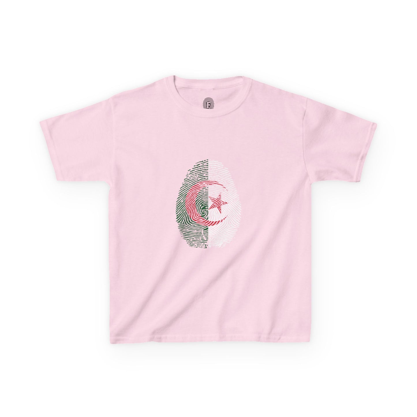 ALGERIA Fingerprint flag Soccer World Cup Fan T-Shirt (KIDS - UNISEX)