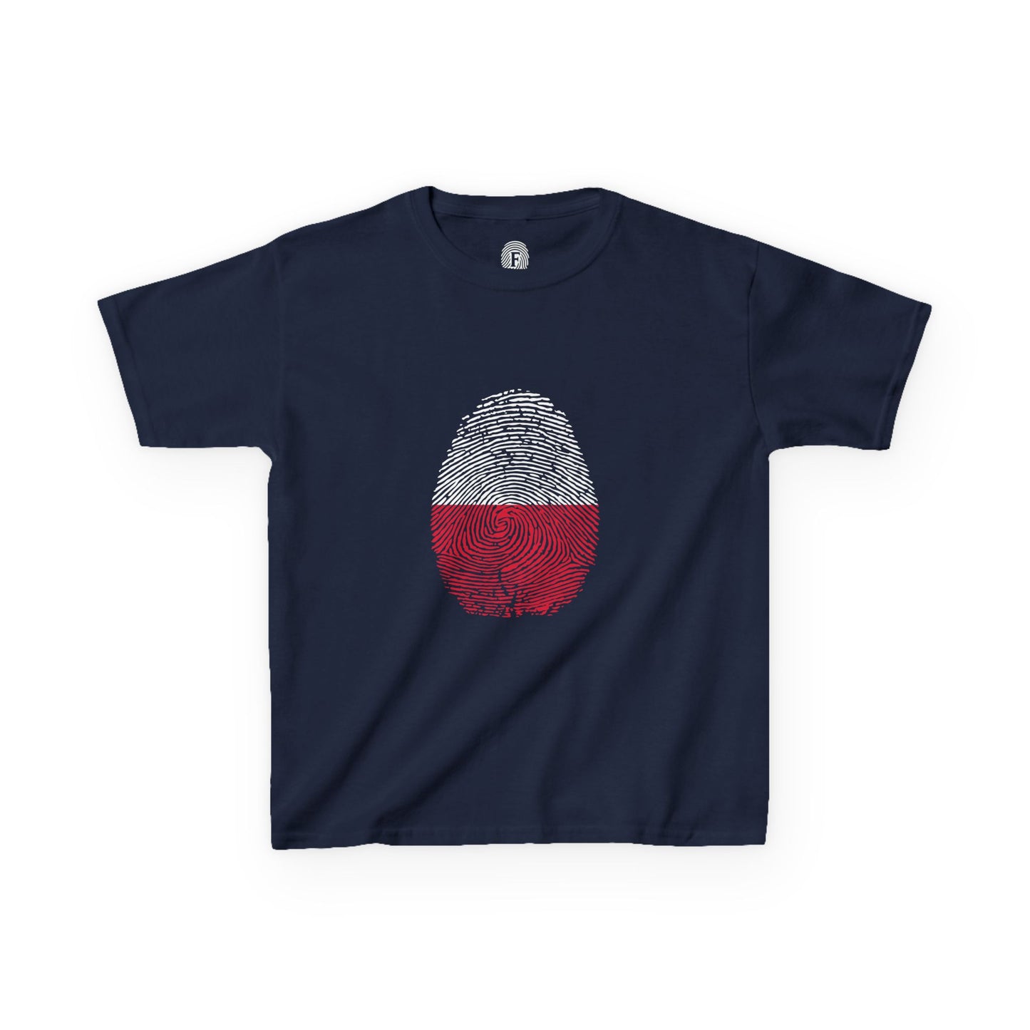 POLAND Fingerprint flag Soccer World Cup Fan T-Shirt (KIDS - UNISEX)