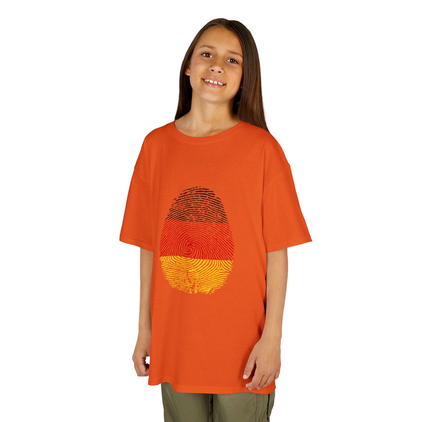 GERMANY Fingerprint flag Soccer World Cup Fan T-Shirt (KIDS - UNISEX)