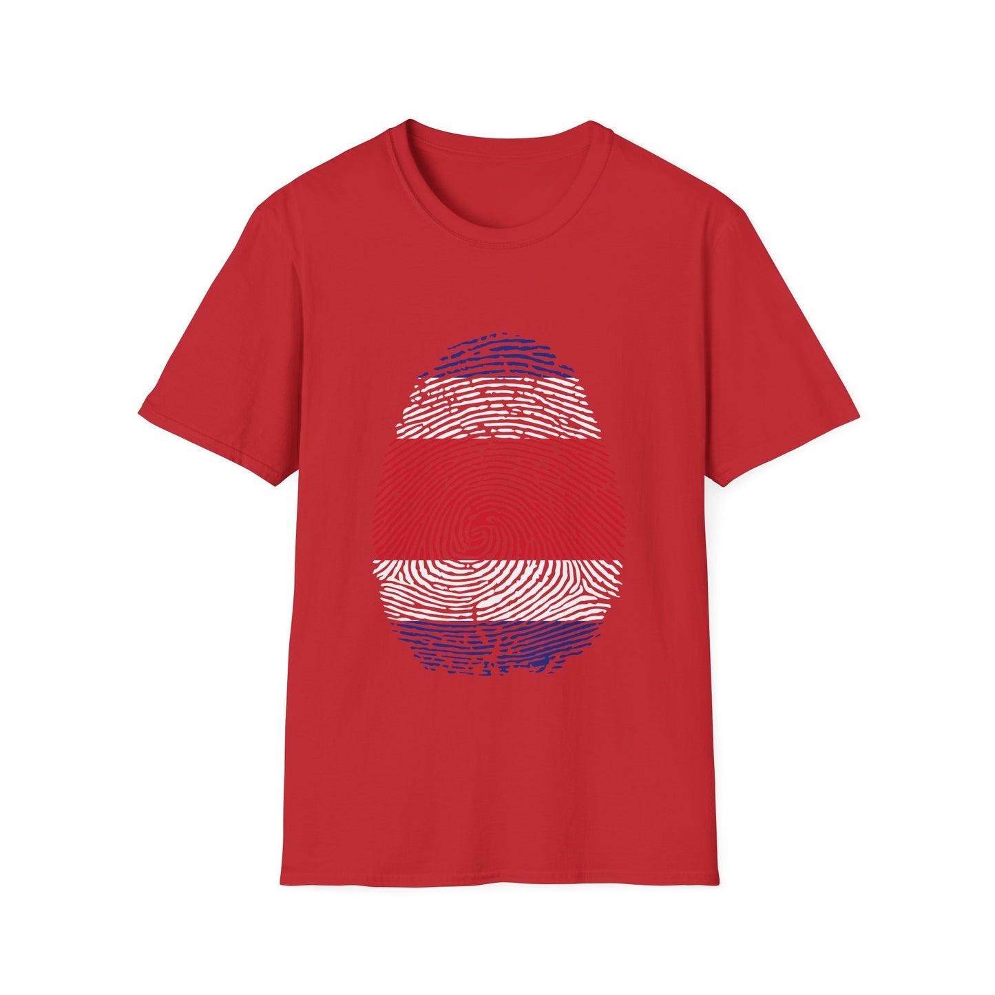 COSTA RICA Fingerprint flag Soccer World Cup Fan T-Shirt (WOMEN)