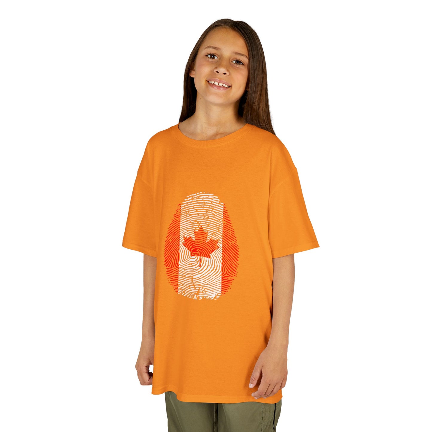 CANADA Fingerprint flag Soccer World Cup Fan T-Shirt (KIDS - UNISEX)