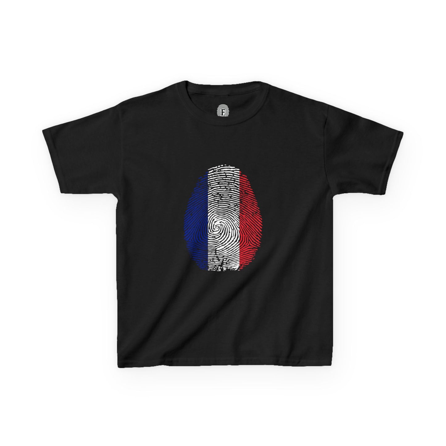 FRANCE Fingerprint flag Soccer World Cup Fan T-Shirt (KIDS - UNISEX)