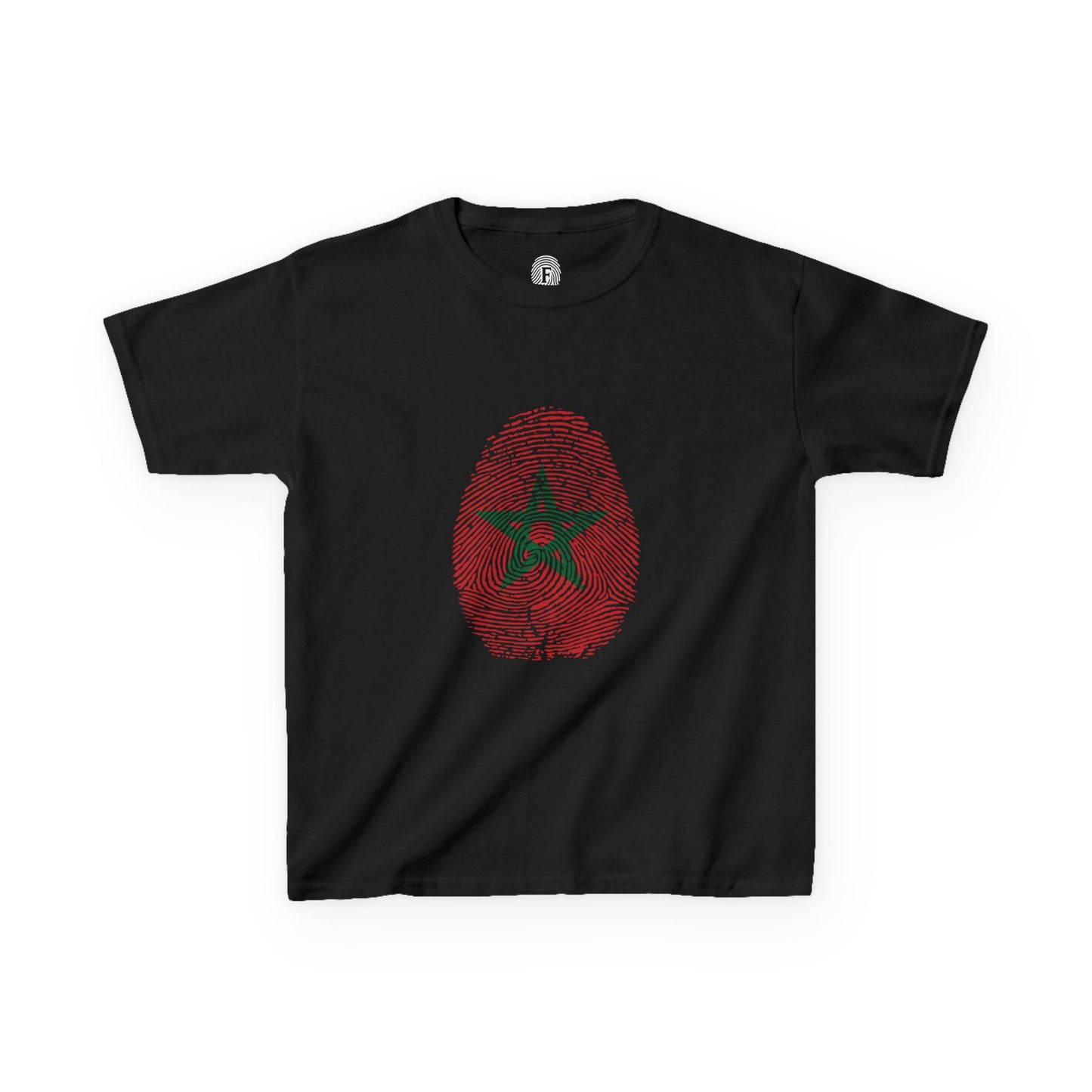 MOROCCO Fingerprint flag Soccer World Cup Fan T-Shirt (KIDS - UNISEX)