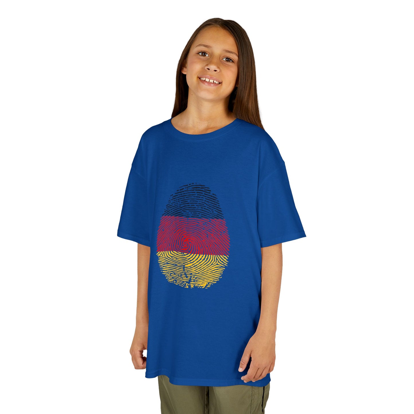 GERMANY Fingerprint flag Soccer World Cup Fan T-Shirt (KIDS - UNISEX)