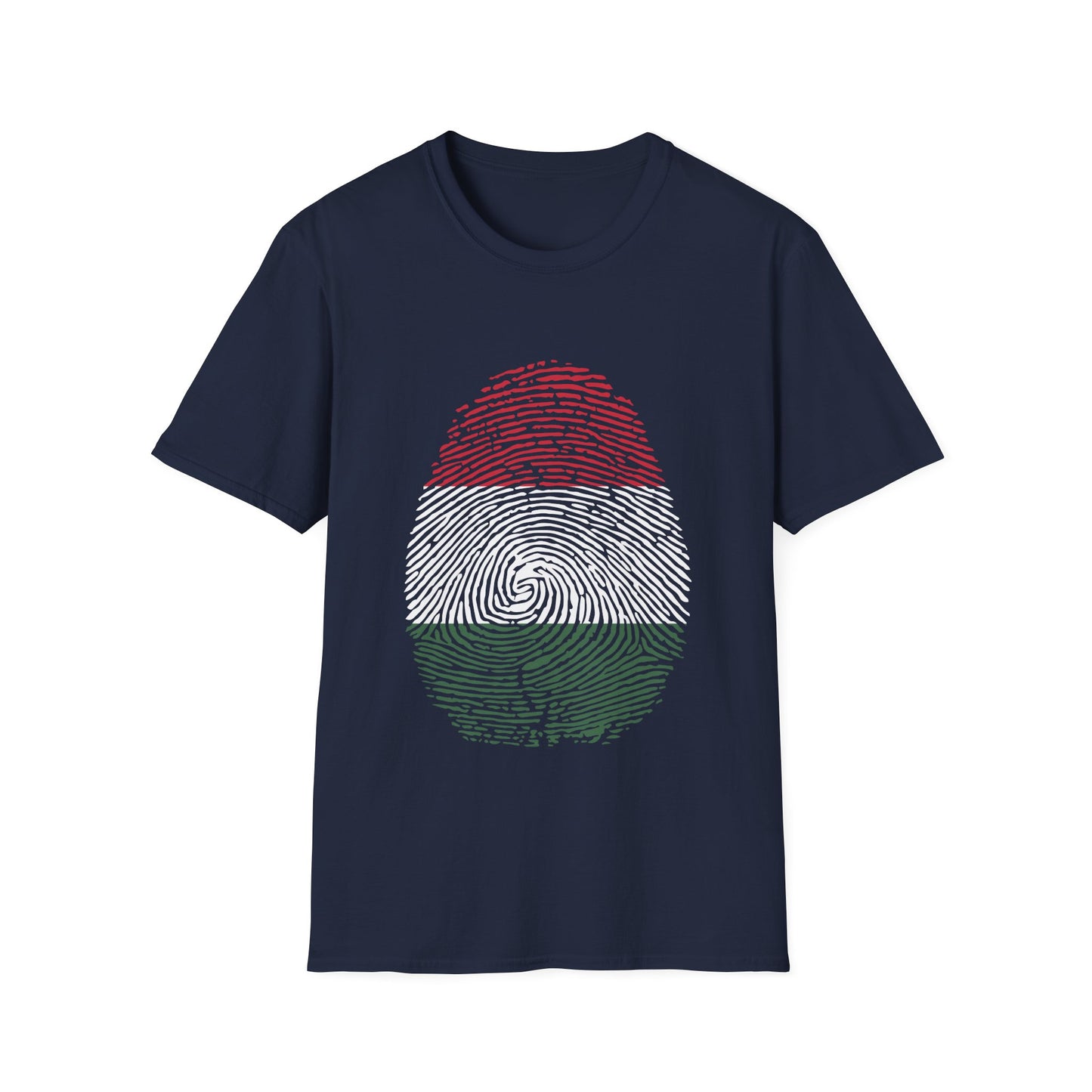 HUNGARY Fingerprint flag Soccer World Cup Fan T-Shirt (MEN)