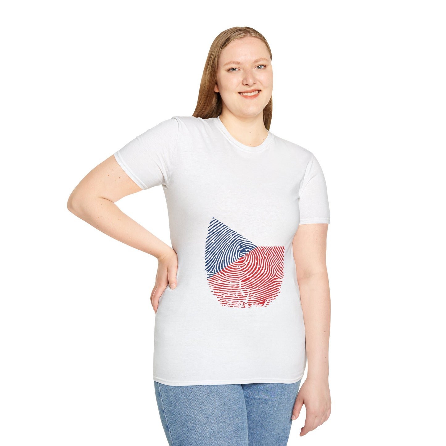 CZECHIA Fingerprint flag Soccer World Cup Fan T-Shirt (WOMEN)