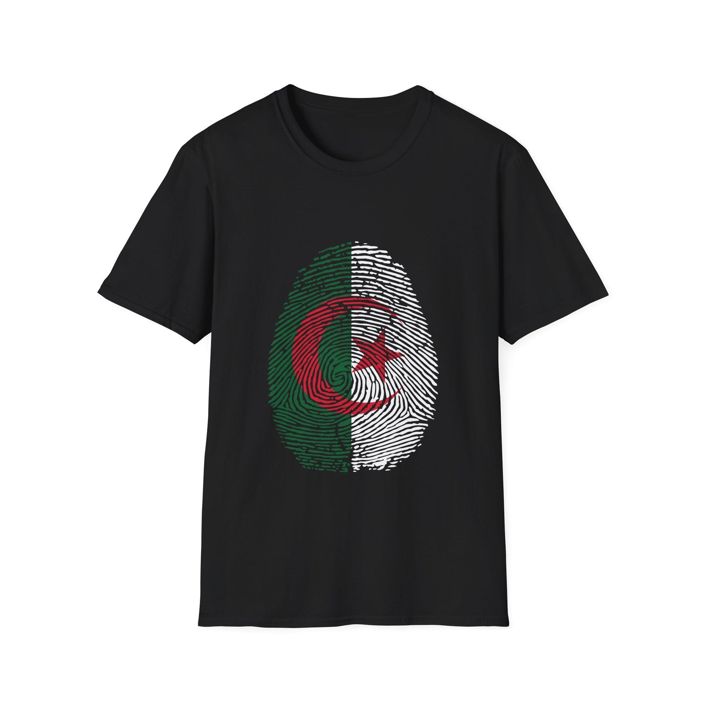 ALGERIA Fingerprint flag Soccer World Cup Fan T-Shirt (WOMEN)