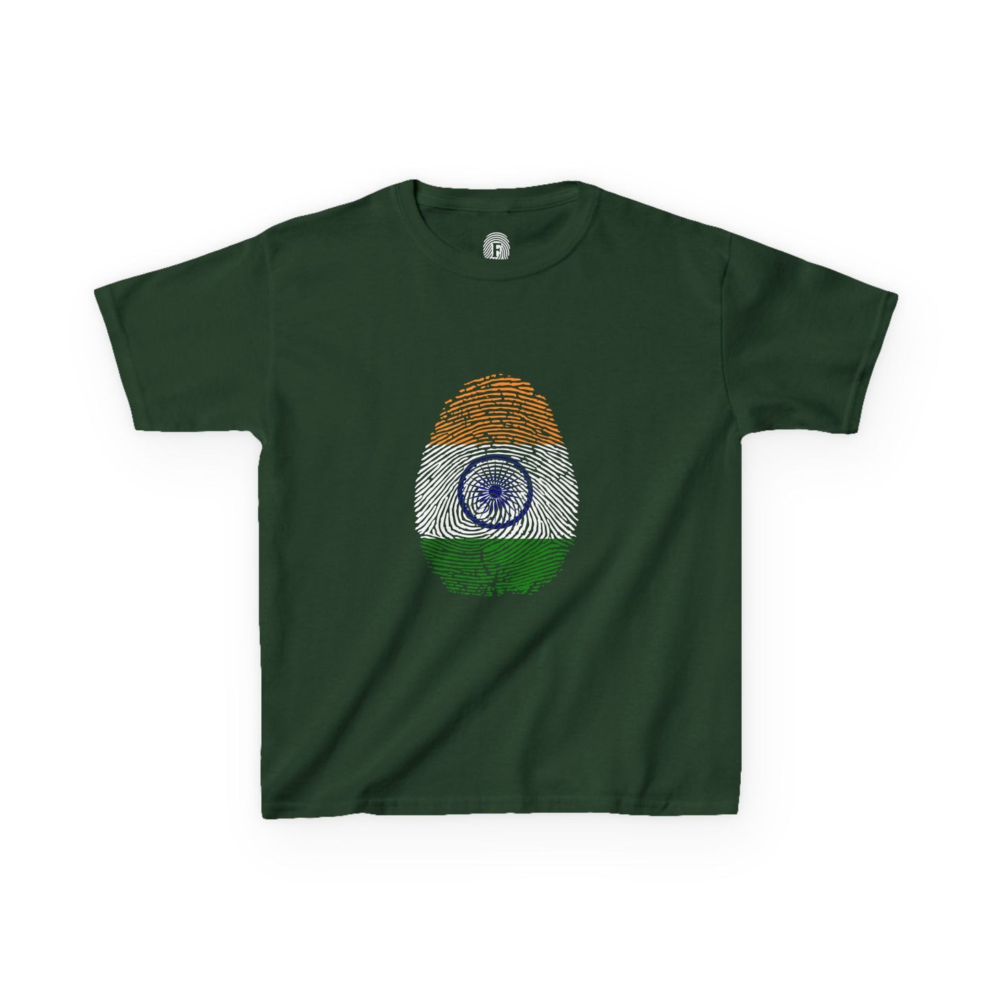 INDIA Fingerprint flag Soccer World Cup Fan T-Shirt (KIDS - UNISEX)