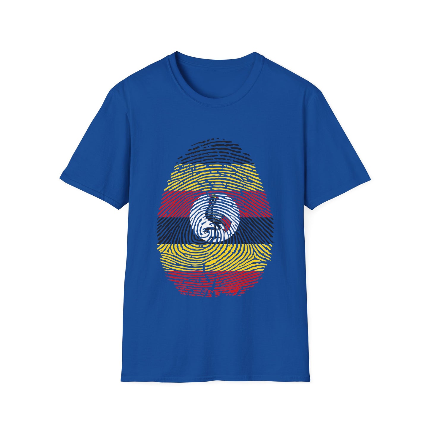 UGANDA Fingerprint flag Soccer World Cup Fan T-Shirt (WOMEN)