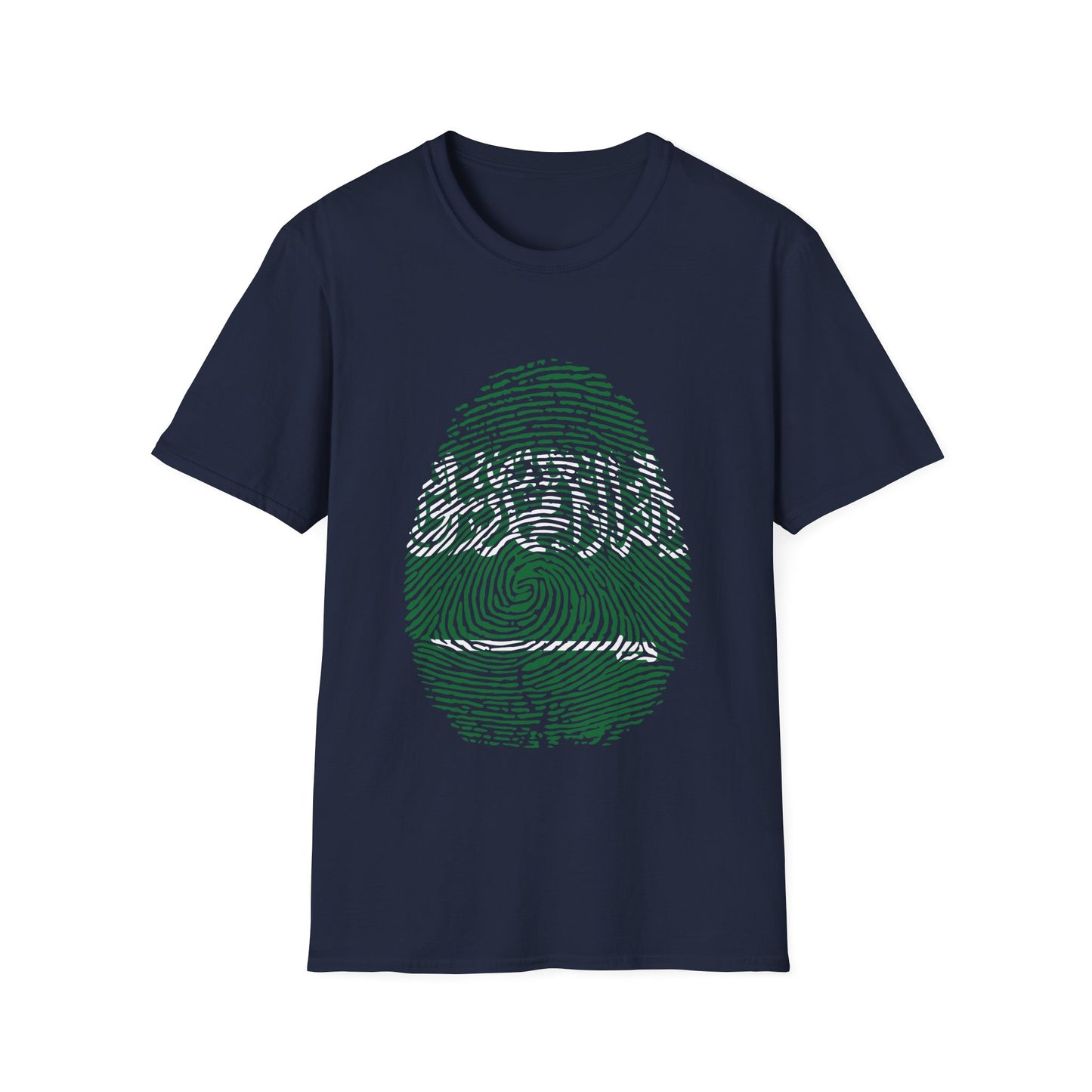SAUDI ARABIA Fingerprint flag Soccer World Cup Fan T-Shirt (MEN)