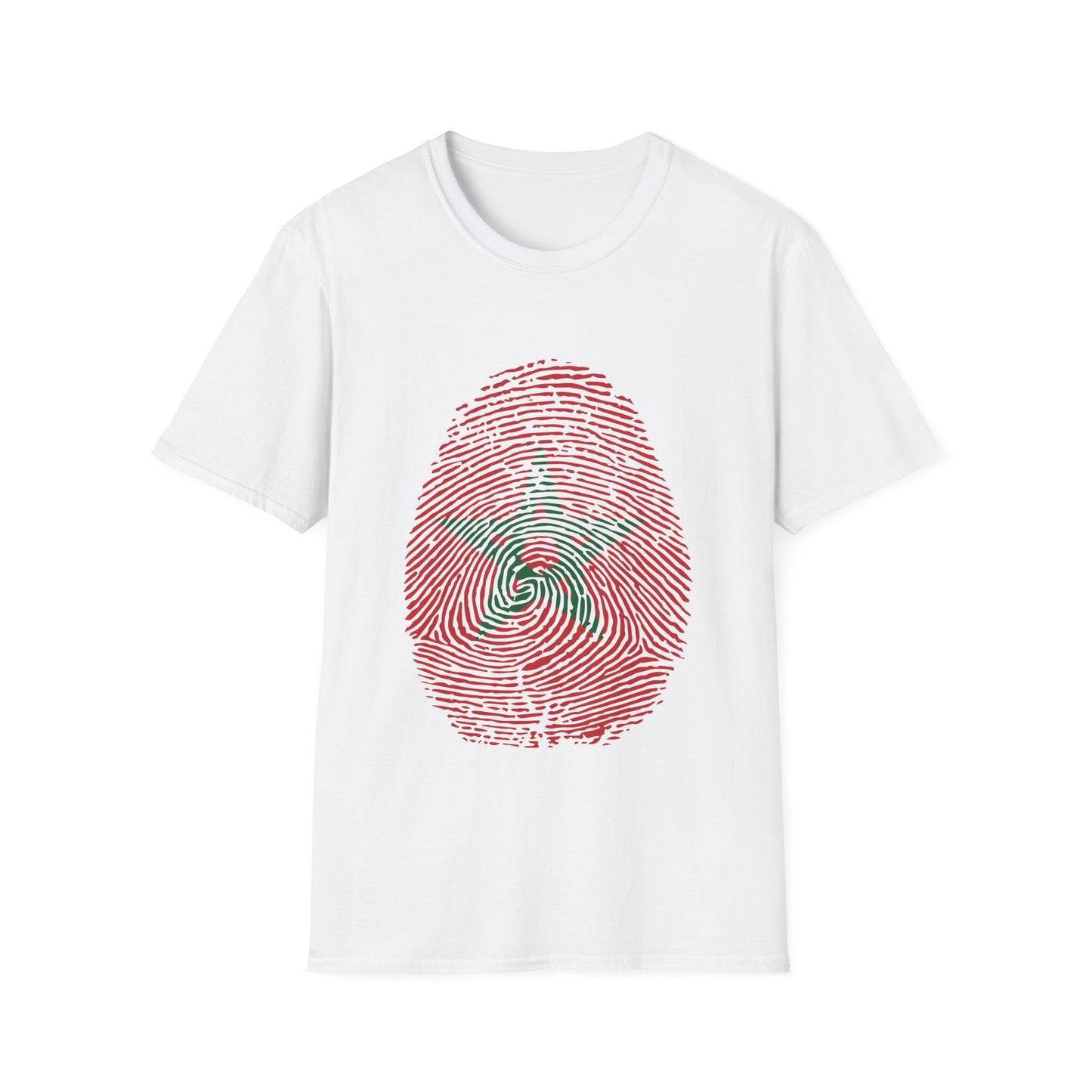 MOROCCO Fingerprint flag Soccer World Cup Fan T-Shirt (WOMEN)