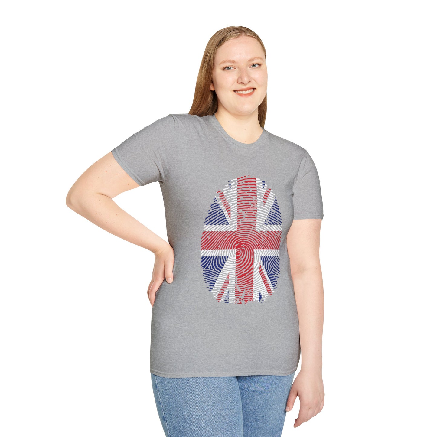 UK Fingerprint flag Soccer World Cup Fan T-Shirt (WOMEN)