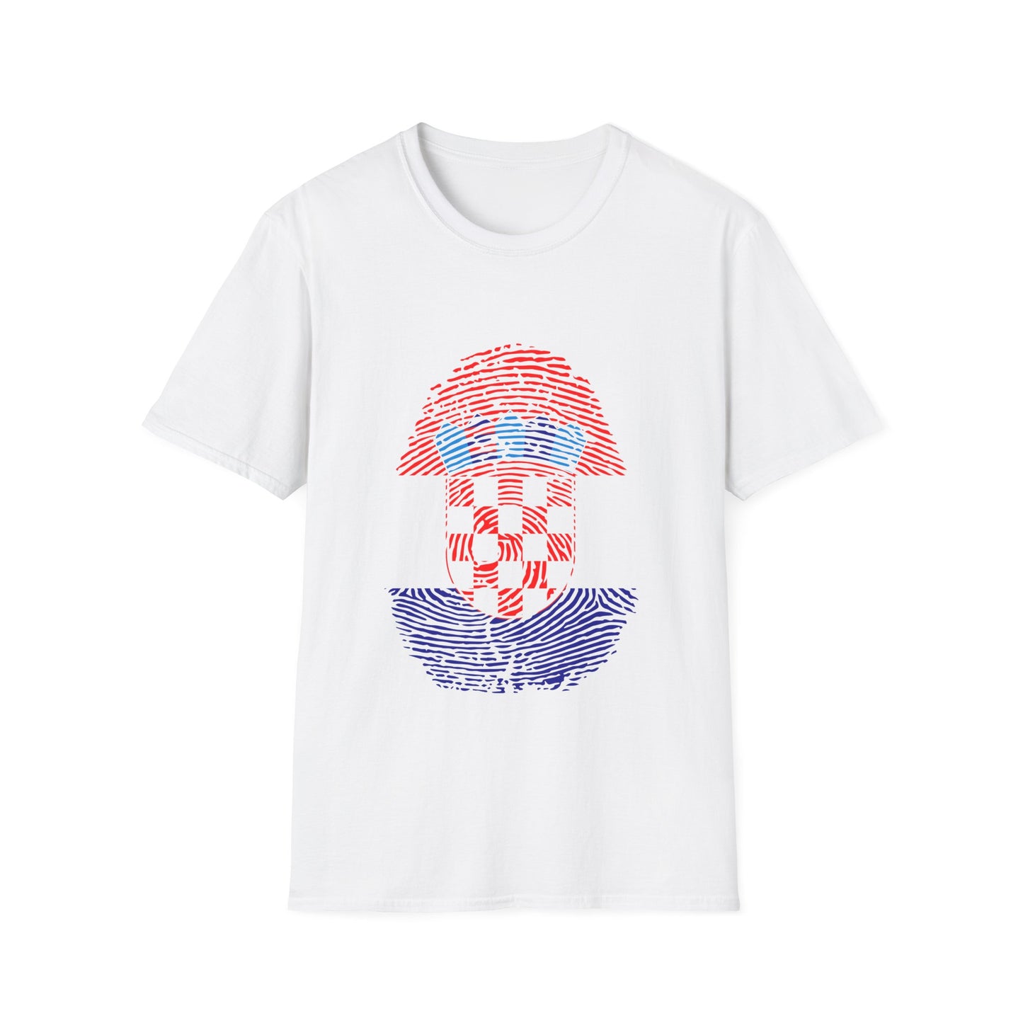 CROATIA Fingerprint flag Soccer World Cup Fan T-Shirt (WOMEN)