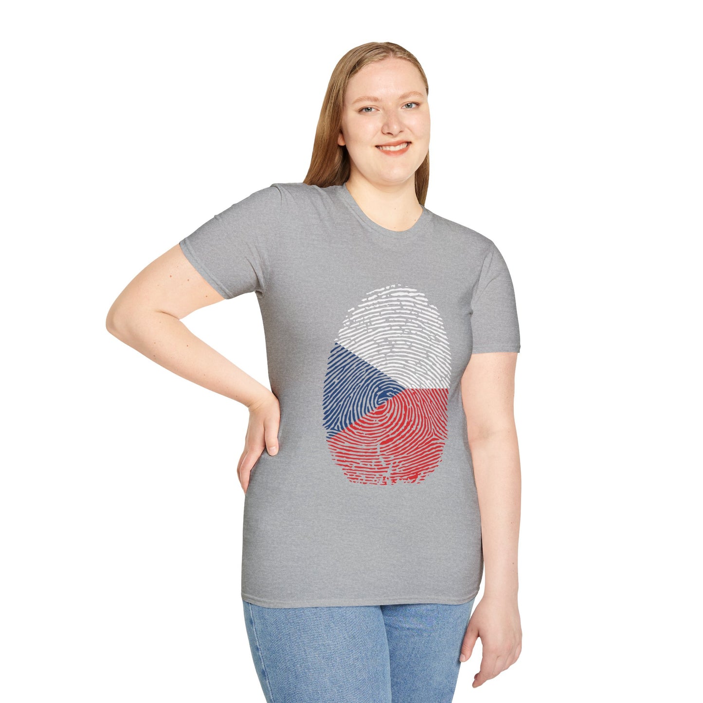 CZECHIA Fingerprint flag Soccer World Cup Fan T-Shirt (WOMEN)