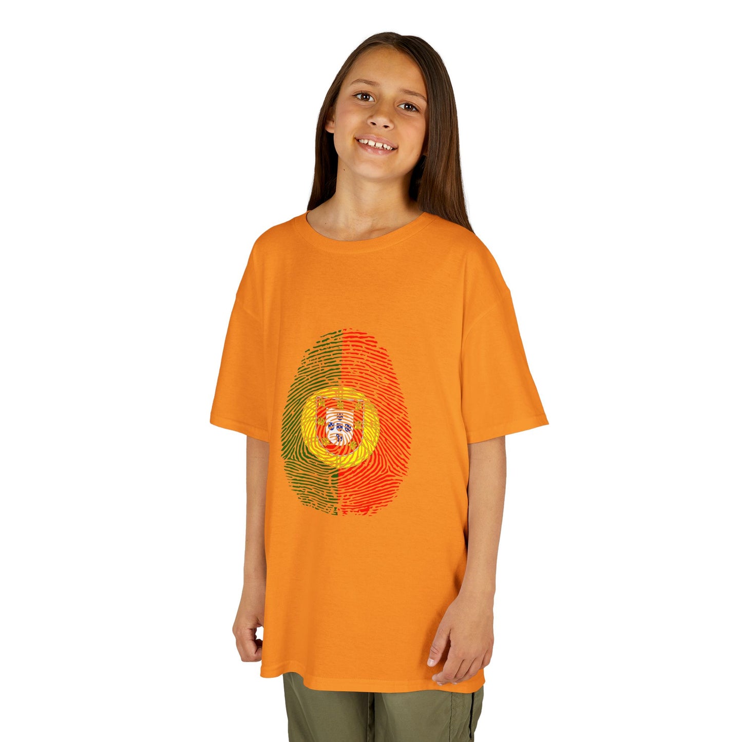 PORTUGAL Fingerprint flag Soccer World Cup Fan T-Shirt (KIDS - UNISEX)