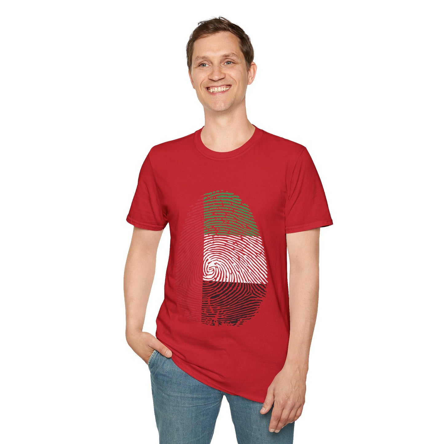 UAE Fingerprint flag Soccer World Cup Fan T-Shirt (MEN)