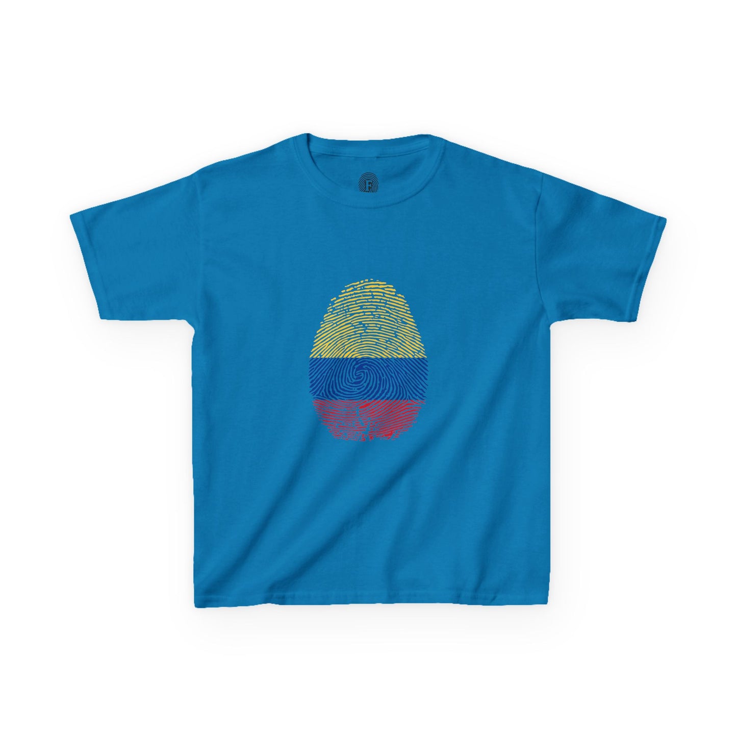 COLOMBIA Fingerprint flag Soccer World Cup Fan T-Shirt (KIDS - UNISEX)