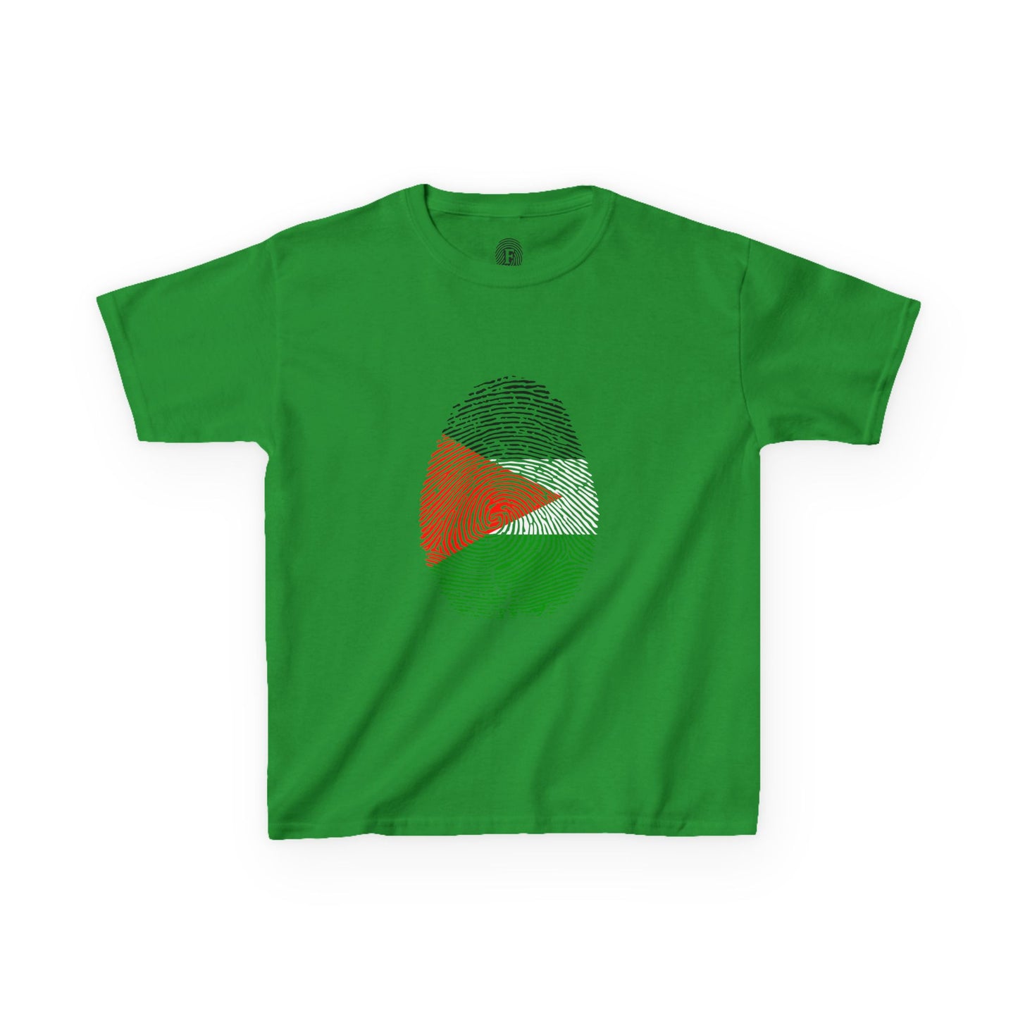 PALESTINE Fingerprint flag Soccer World Cup Fan T-Shirt (KIDS - UNISEX)