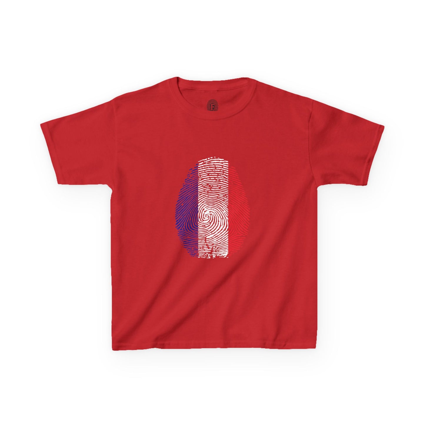 FRANCE Fingerprint flag Soccer World Cup Fan T-Shirt (KIDS - UNISEX)