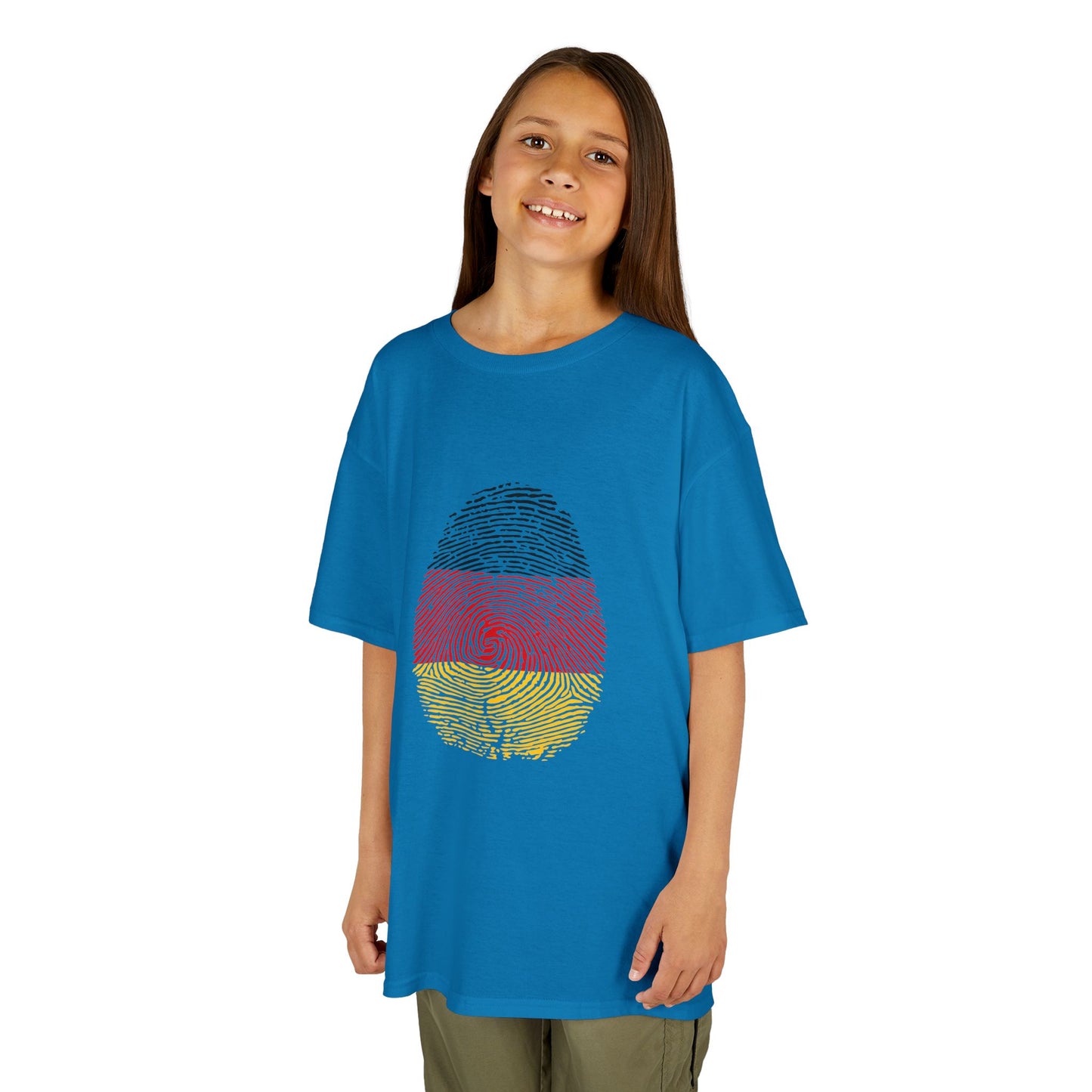 GERMANY Fingerprint flag Soccer World Cup Fan T-Shirt (KIDS - UNISEX)