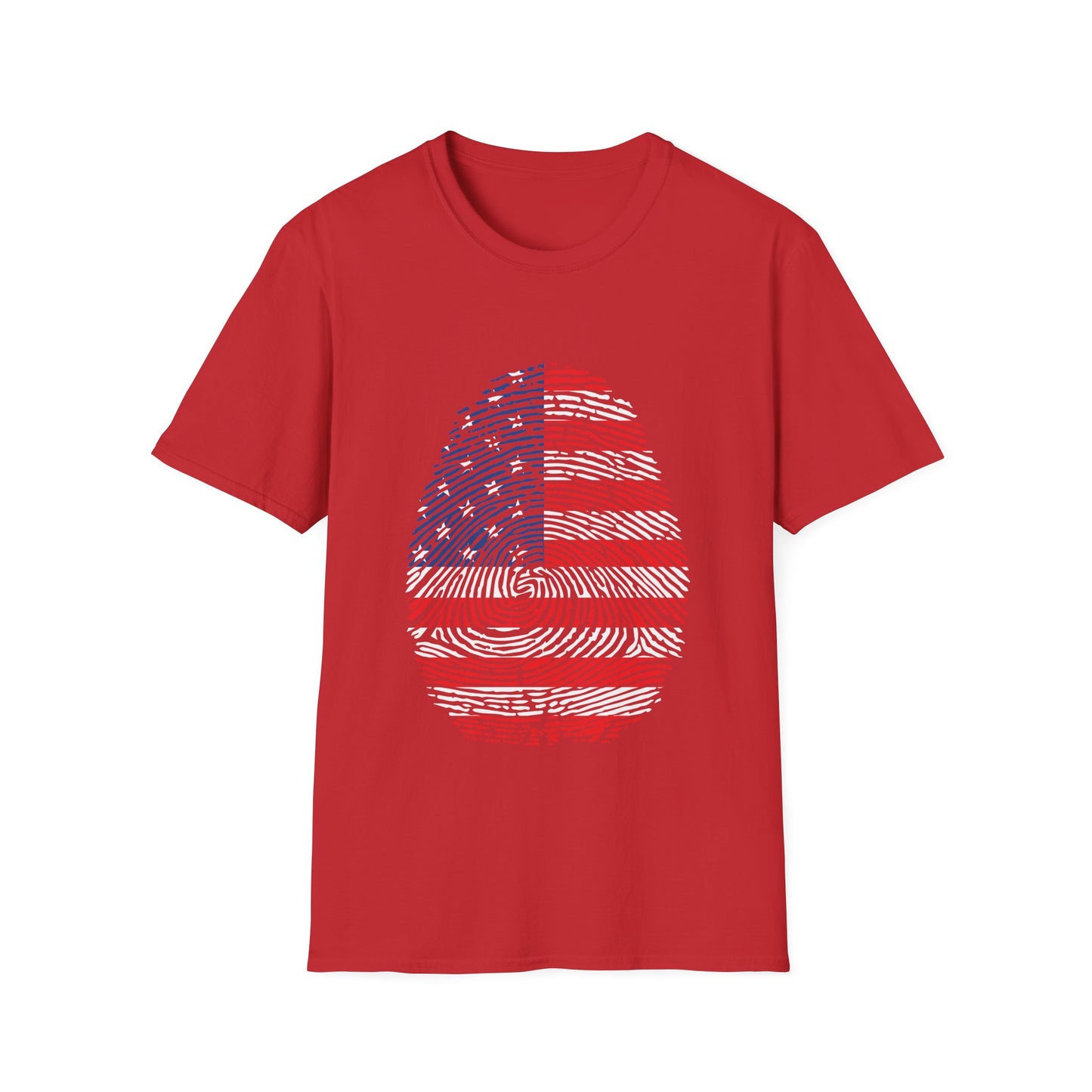 USA Fingerprint flag Soccer World Cup Fan T-Shirt (WOMEN)
